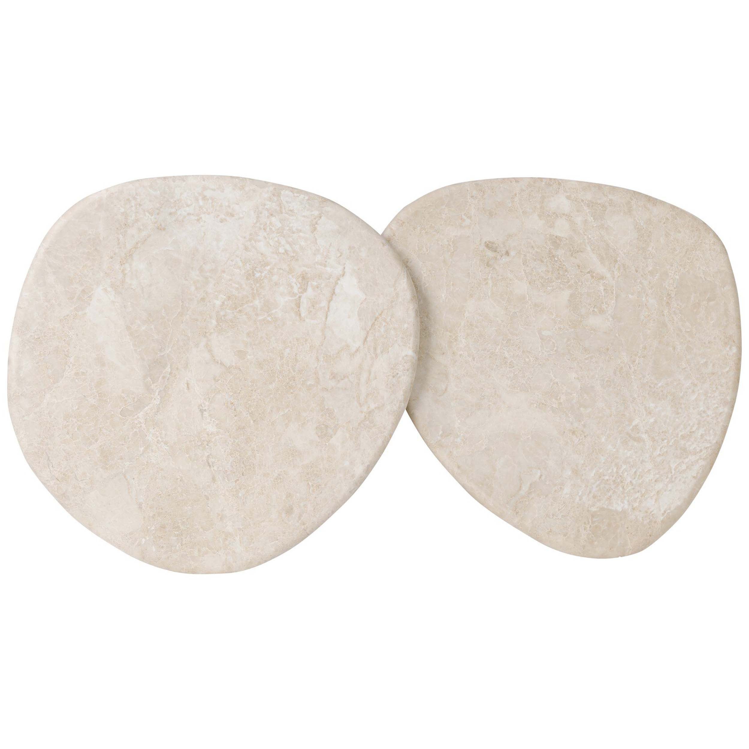 Kovo Nesting End Tables, Cappuccino Marble