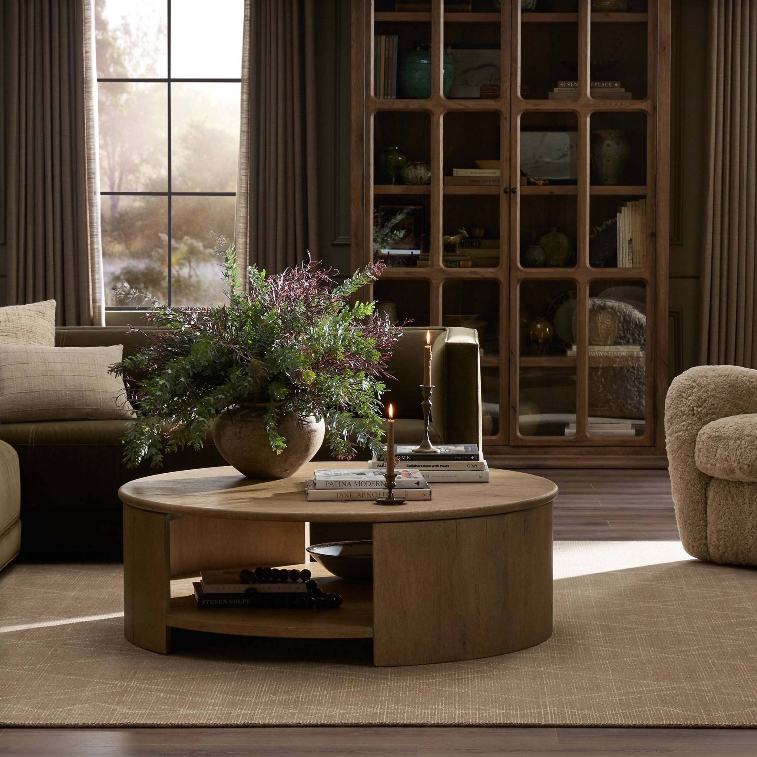 Farrow Coffee Table, Drifted Oak Veneer