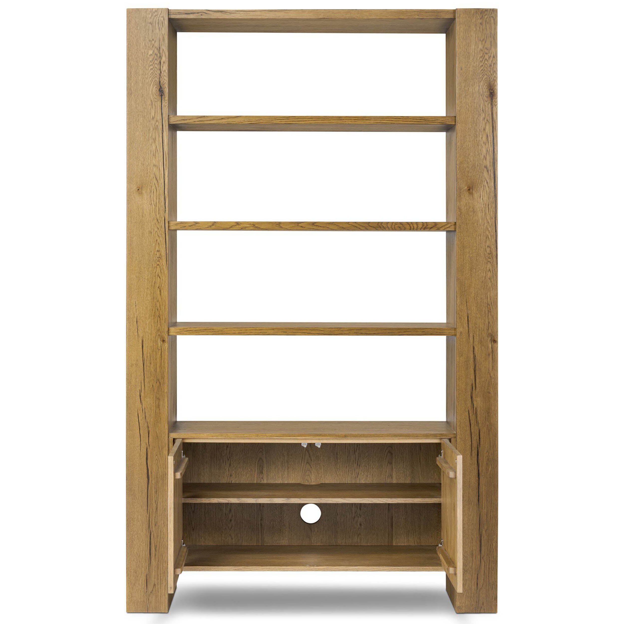 Fisher Bookcase, Rustic Amber Oak Veneer