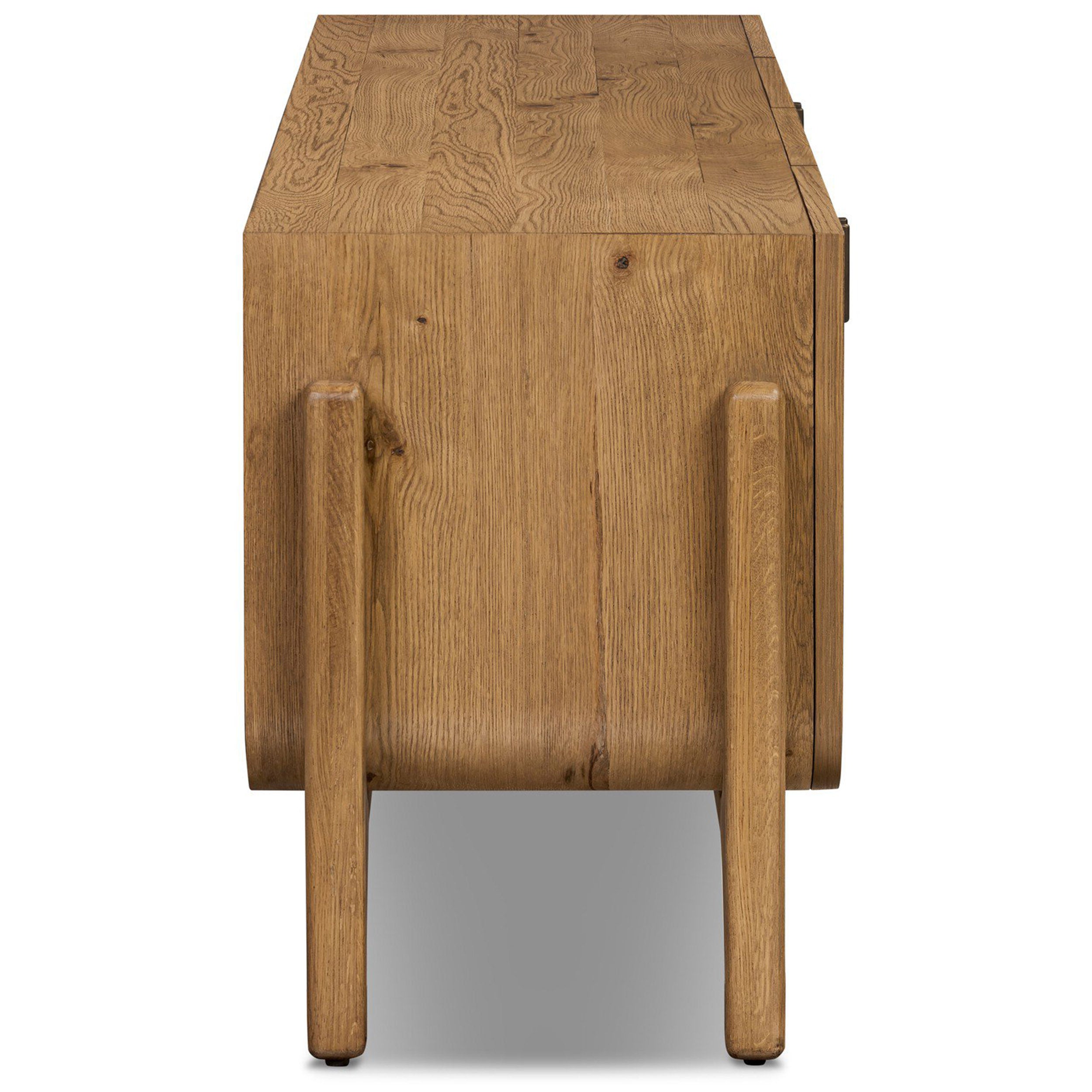 Bloomfield Media Console, Worn Oak Veneer
