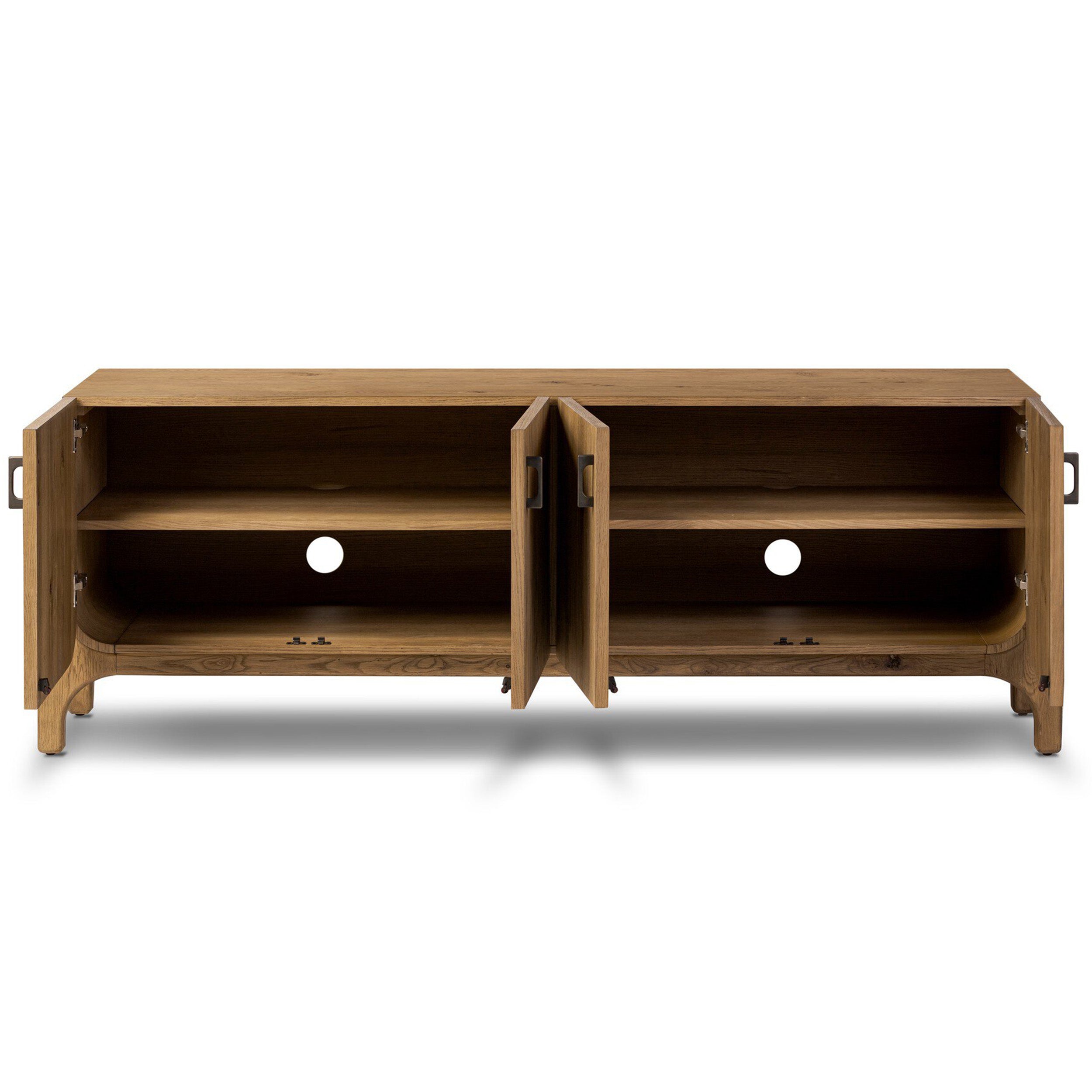 Bloomfield Media Console, Worn Oak Veneer