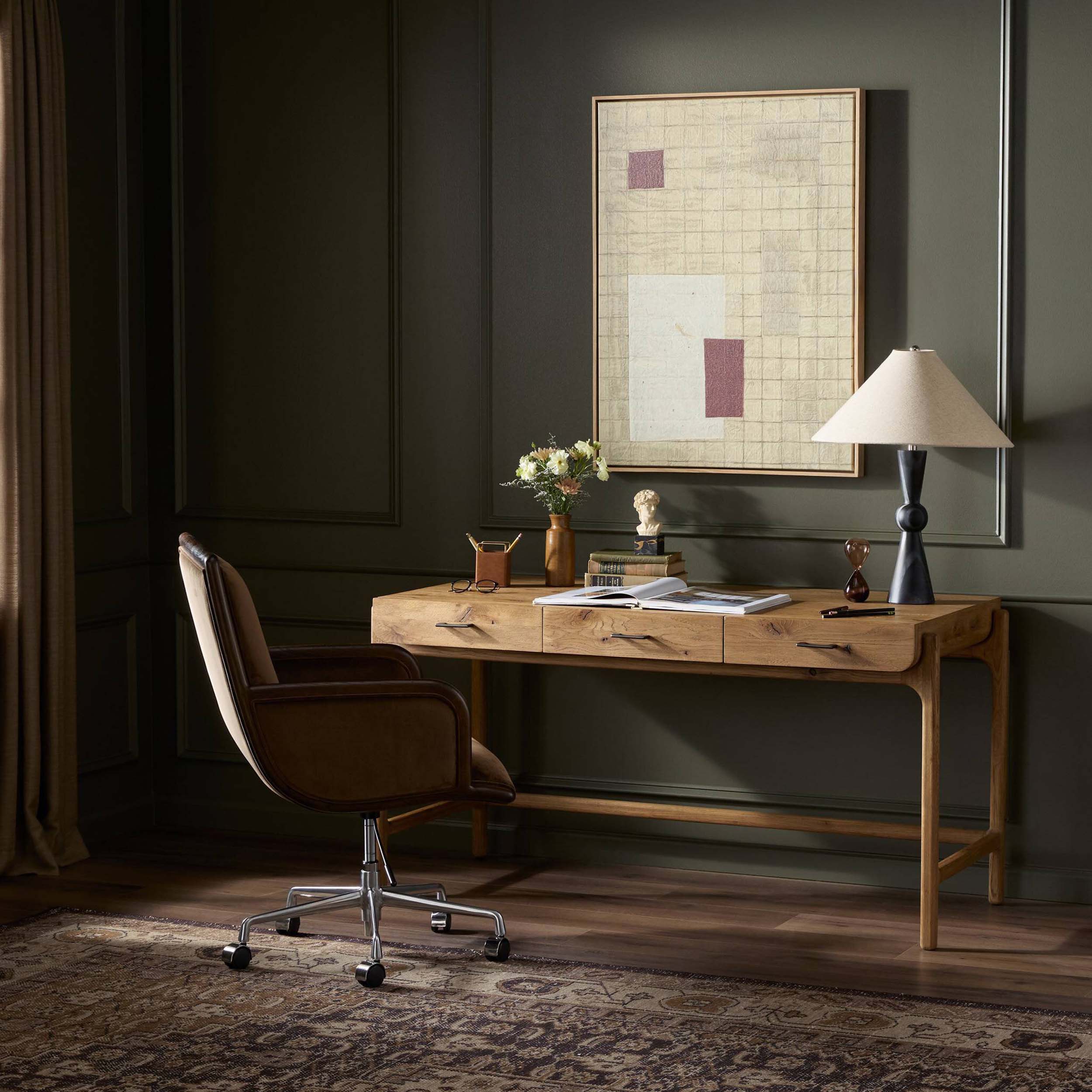 Bloomfield Desk, Resawn Worn Oak