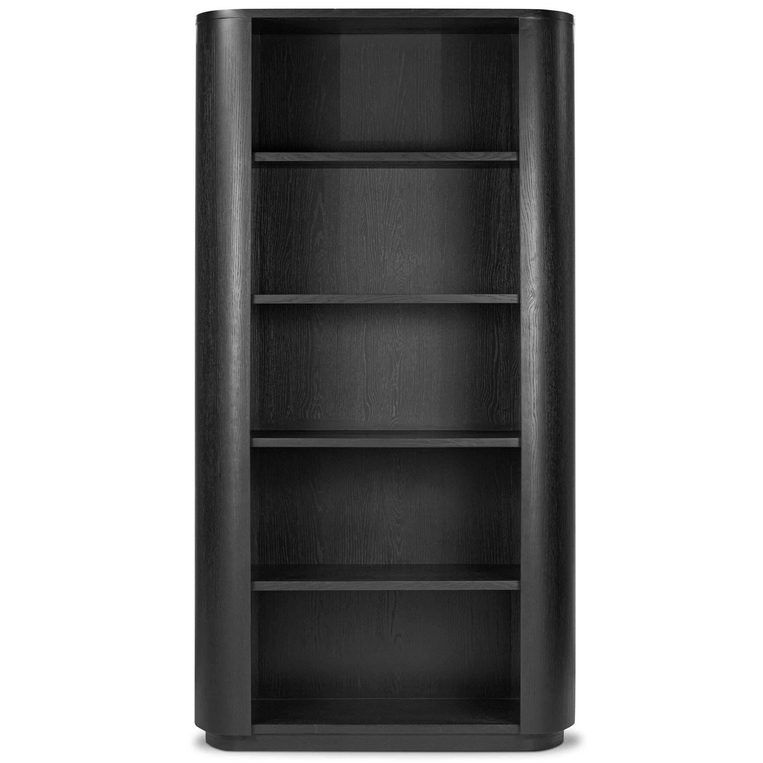 Pilar Bookcase, Charcoal Oak Veneer