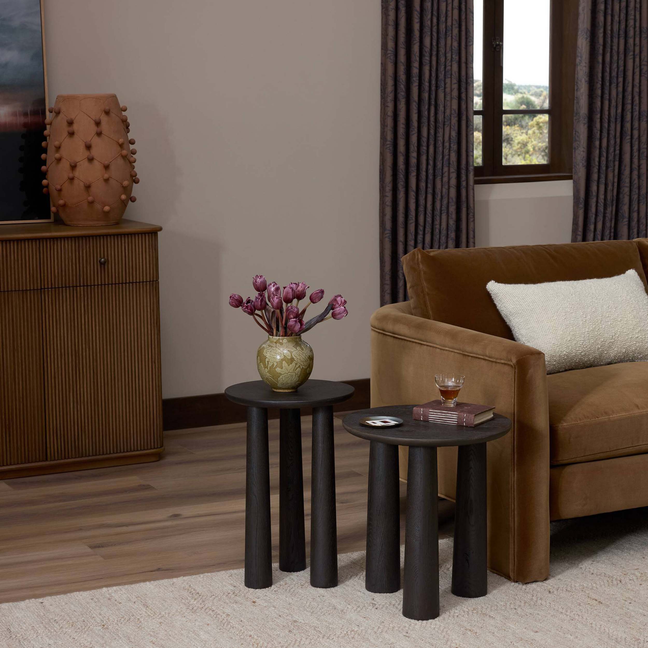 Cooper Nesting End Tables, Smoked Black
