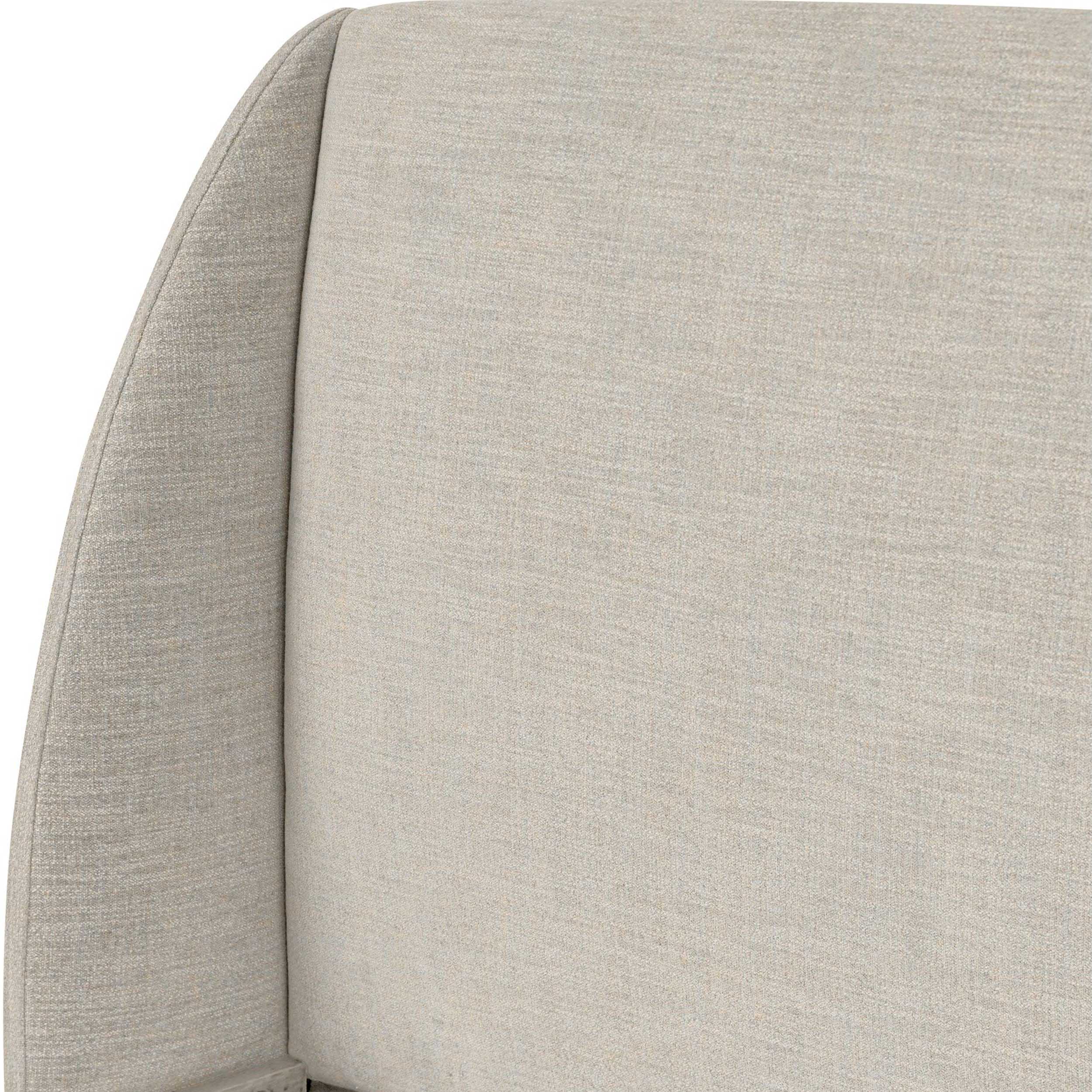 Maeve Bed, Cambric Ivory, Upholstered Headboard