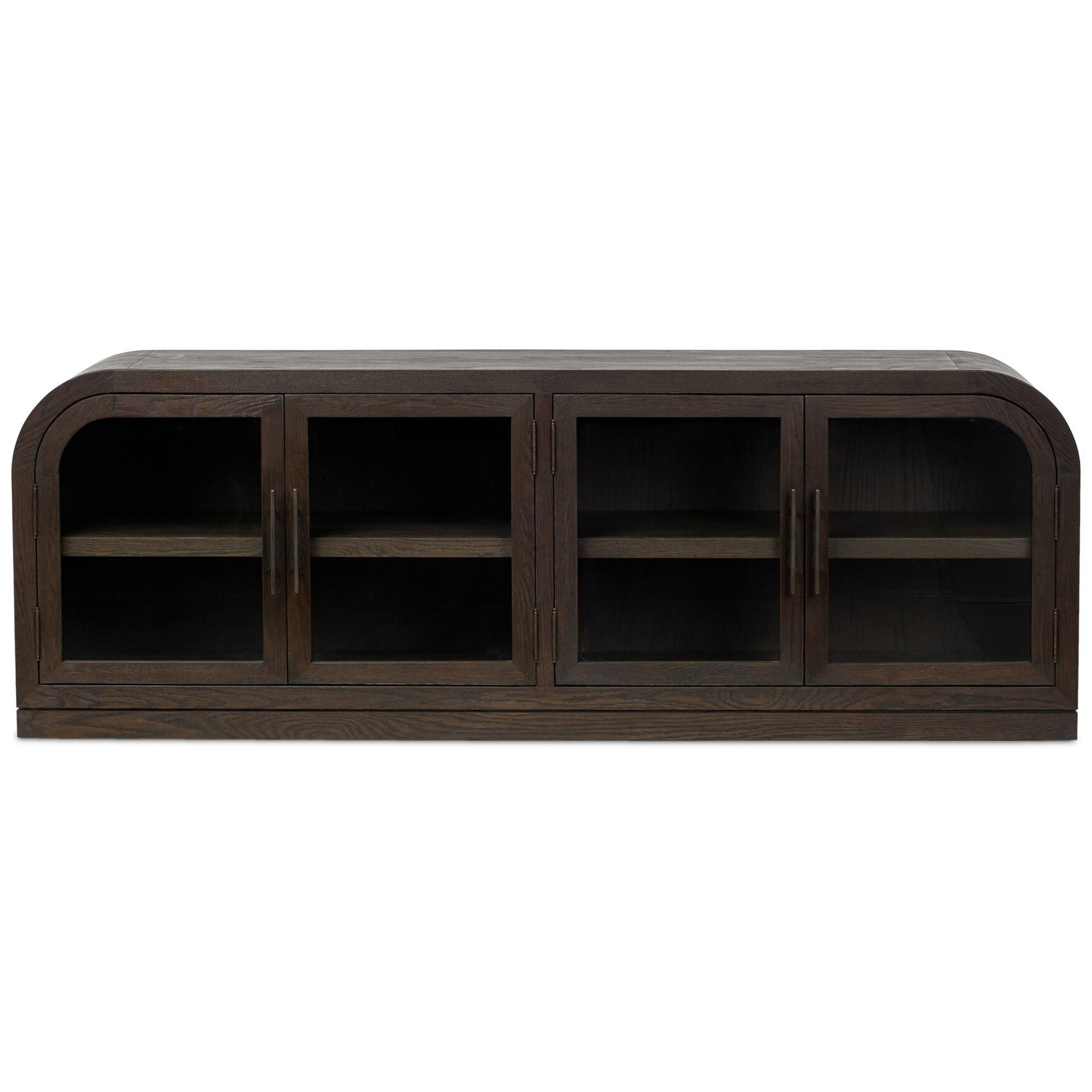 Hepburn Media Console, Dark Anthracite Oak Veneer