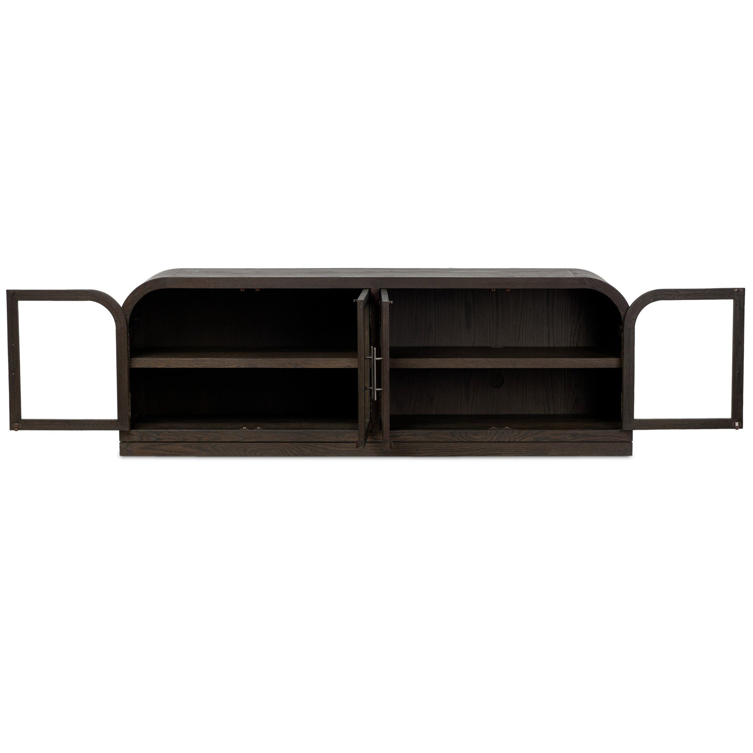 Hepburn Media Console, Dark Anthracite Oak Veneer