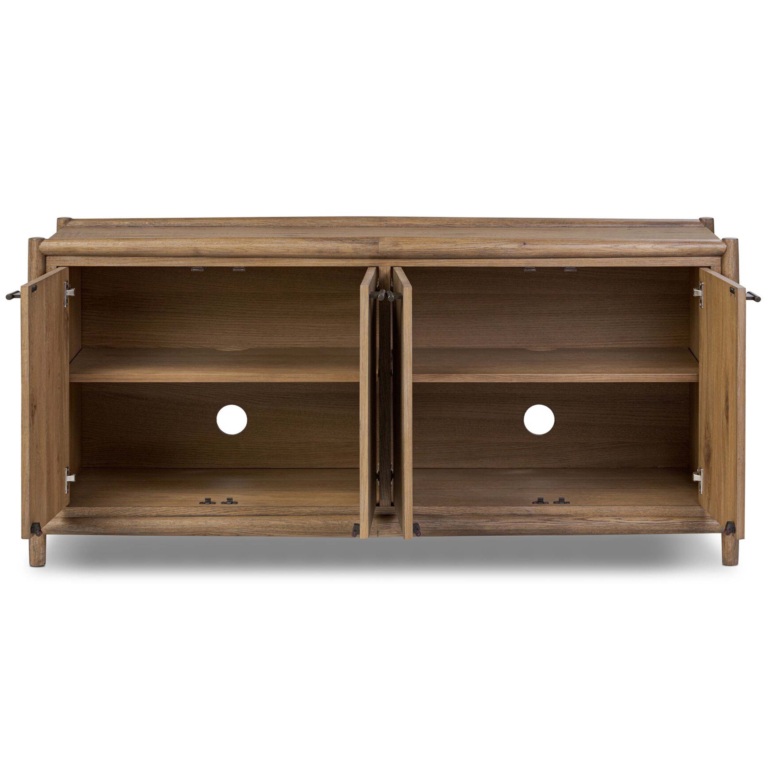 Glenview 4 Door Sideboard, Weathered Oak