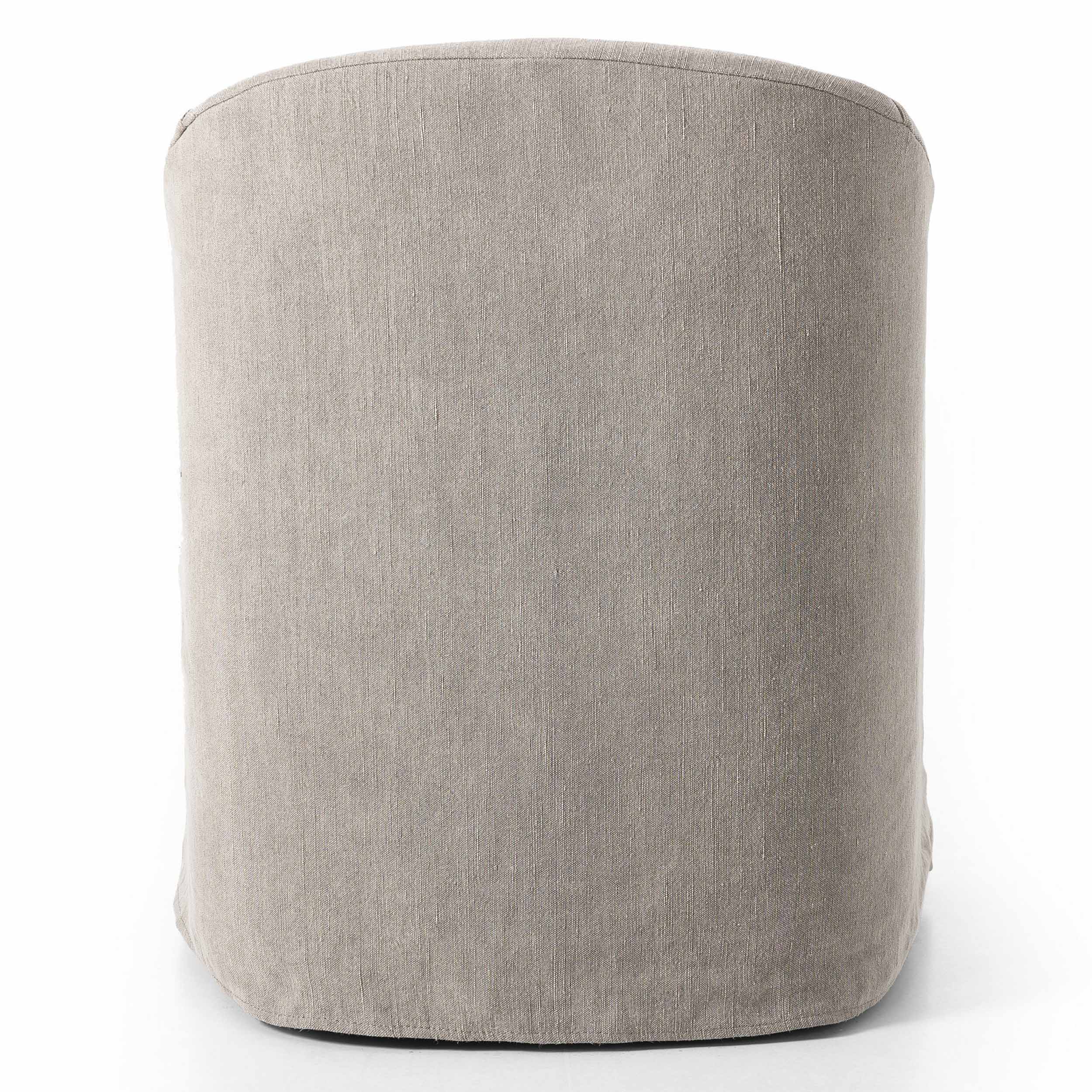 Cove Dining Chair With Casters, Heather Twill Stone