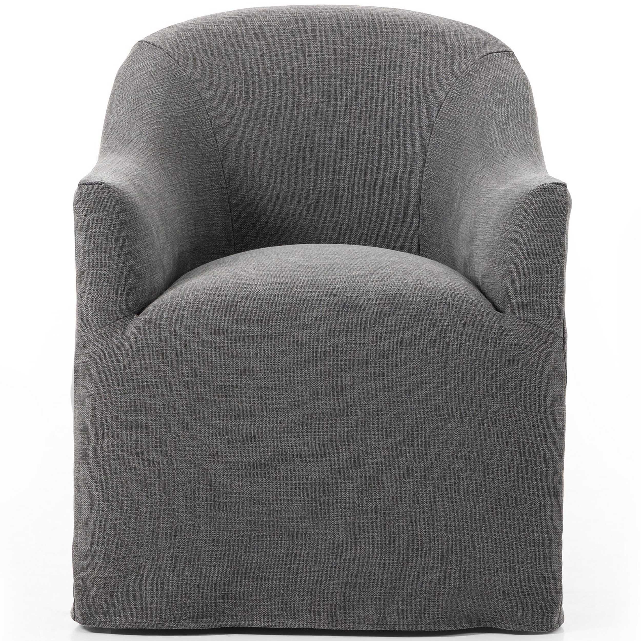 Cove Dining Chair With Casters, Bergamo Charcoal