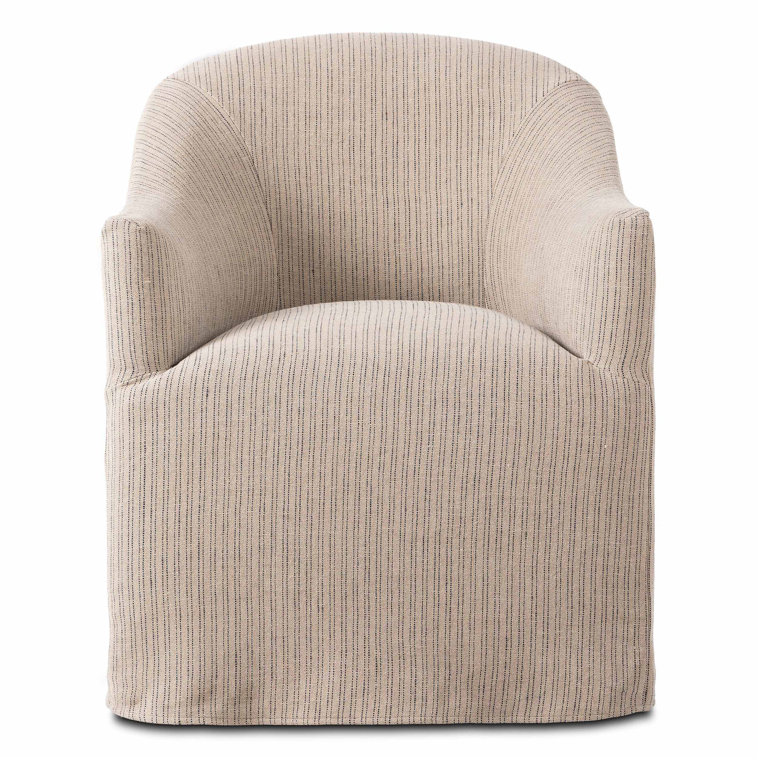 Cove Dining Chair With Casters, Laine Navy
