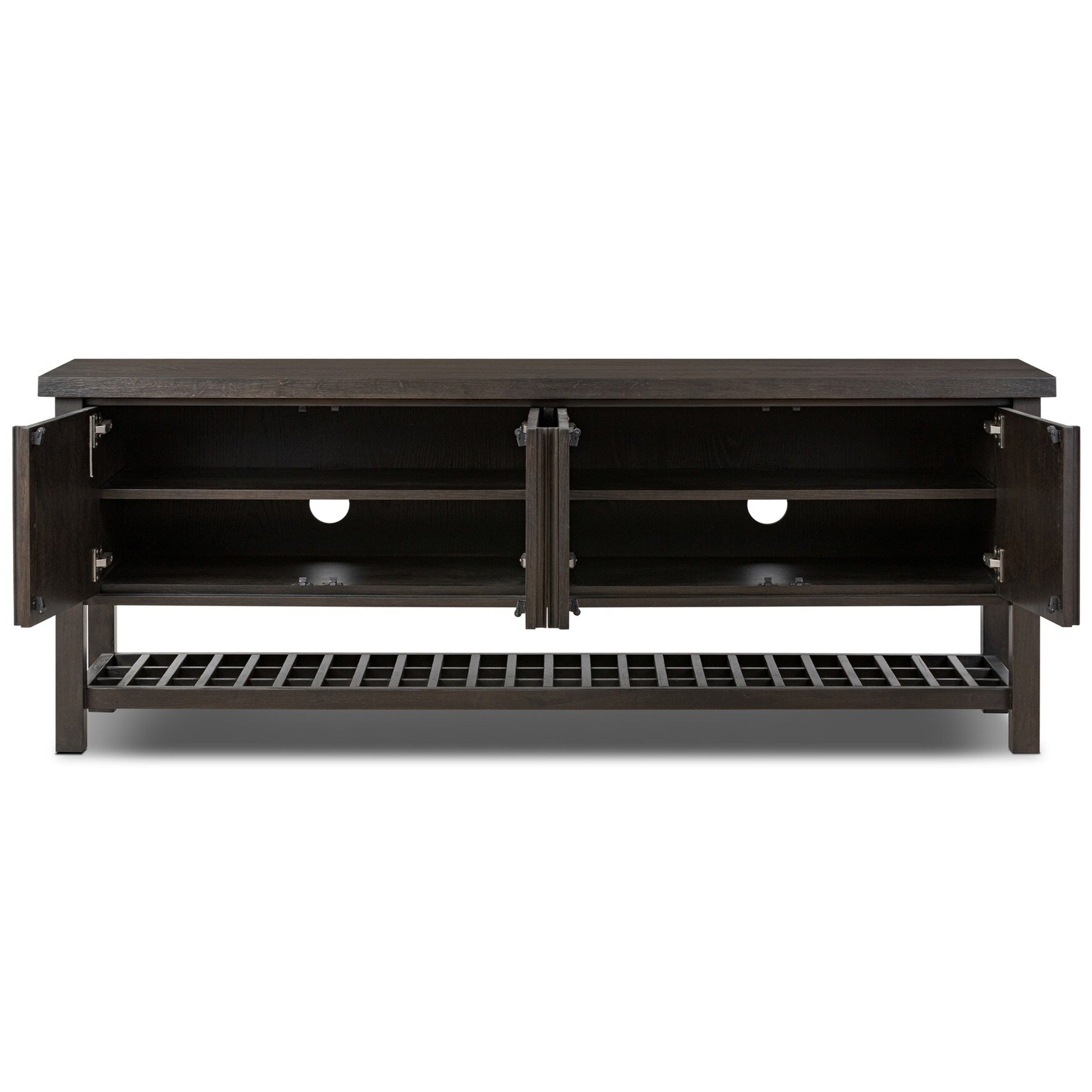 Dalton Media Console, Smoked Black Oak