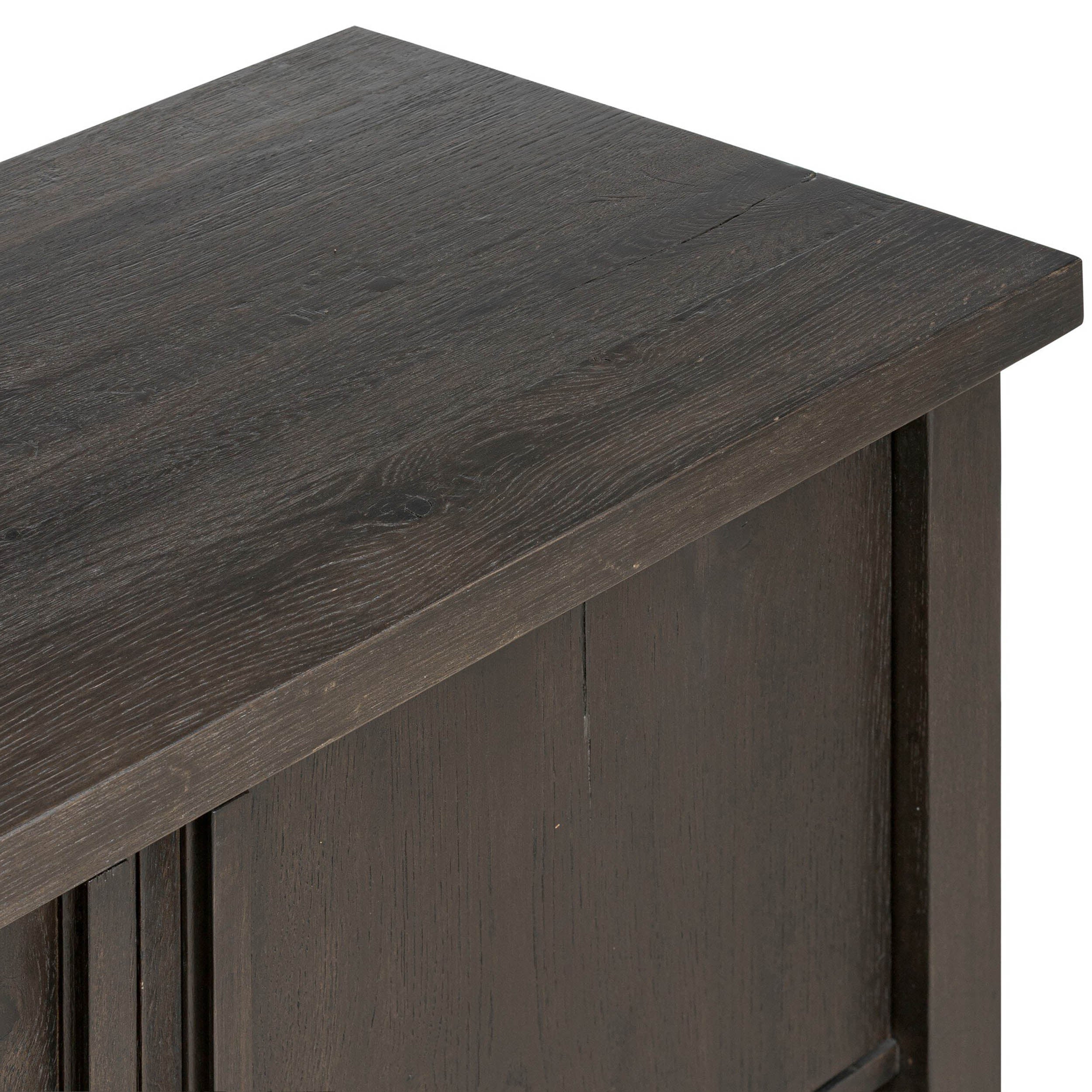 Dalton Media Console, Smoked Black Oak