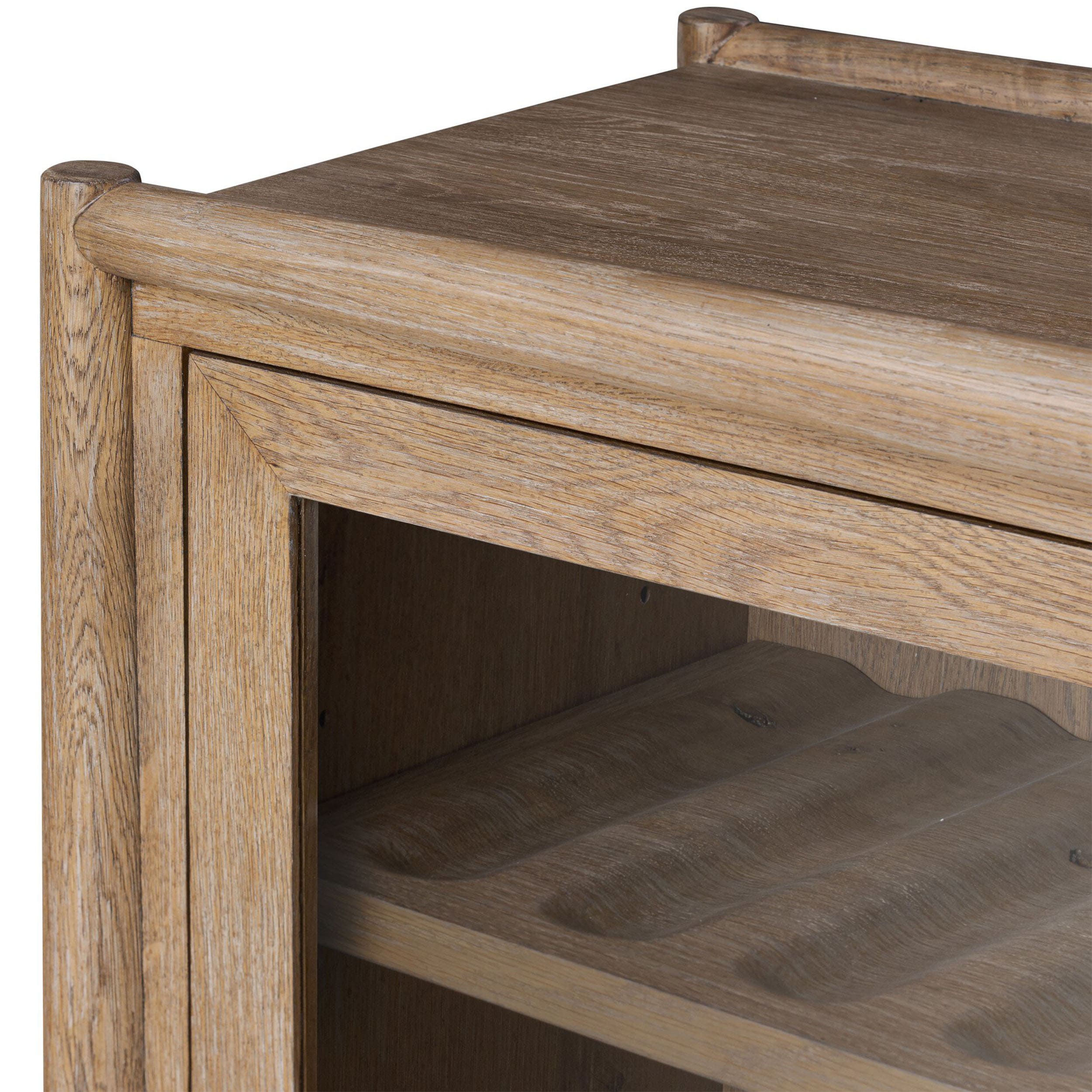 Glenview Bar Cabinet, Weathered Oak