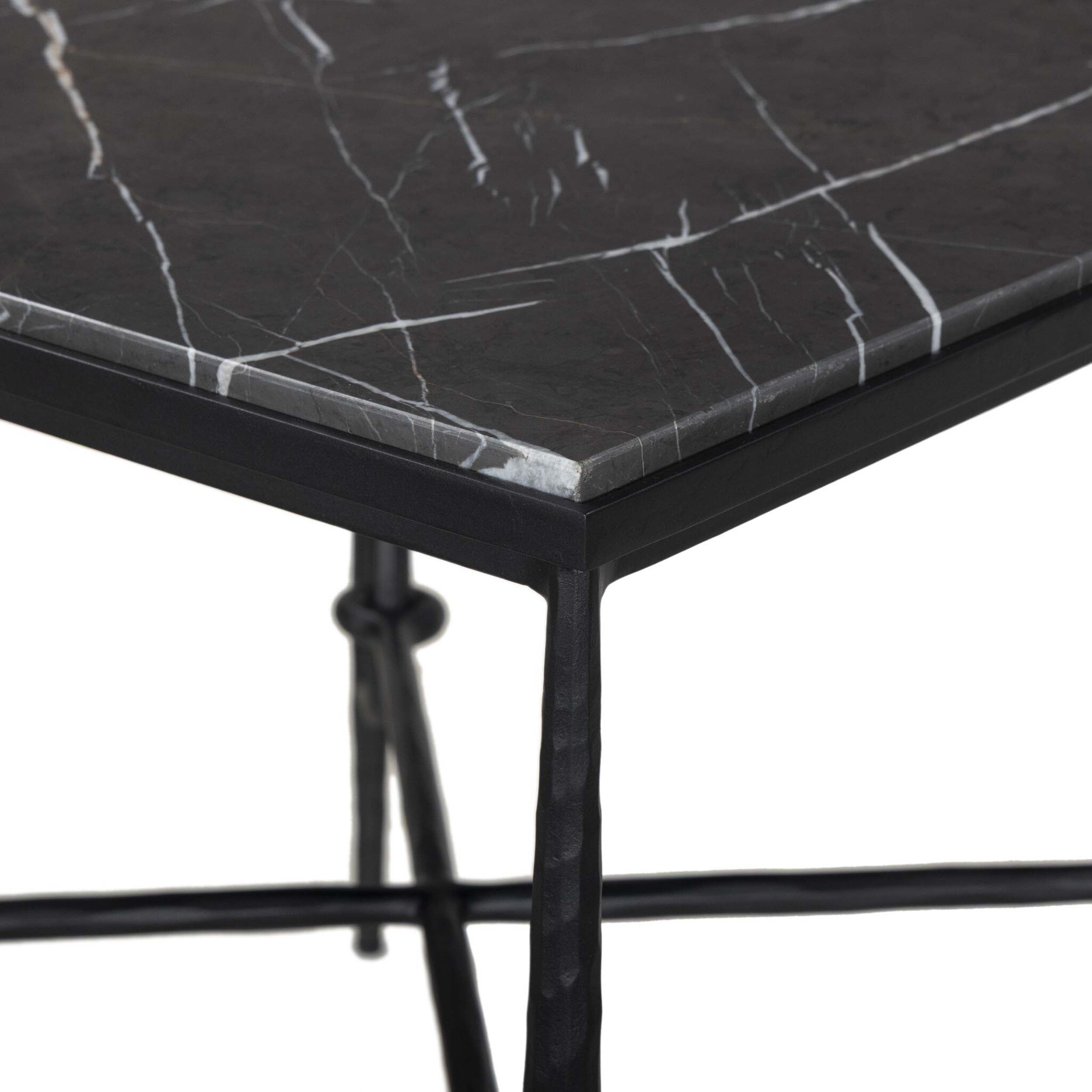 Babylon End Table, Grey Italian Marble