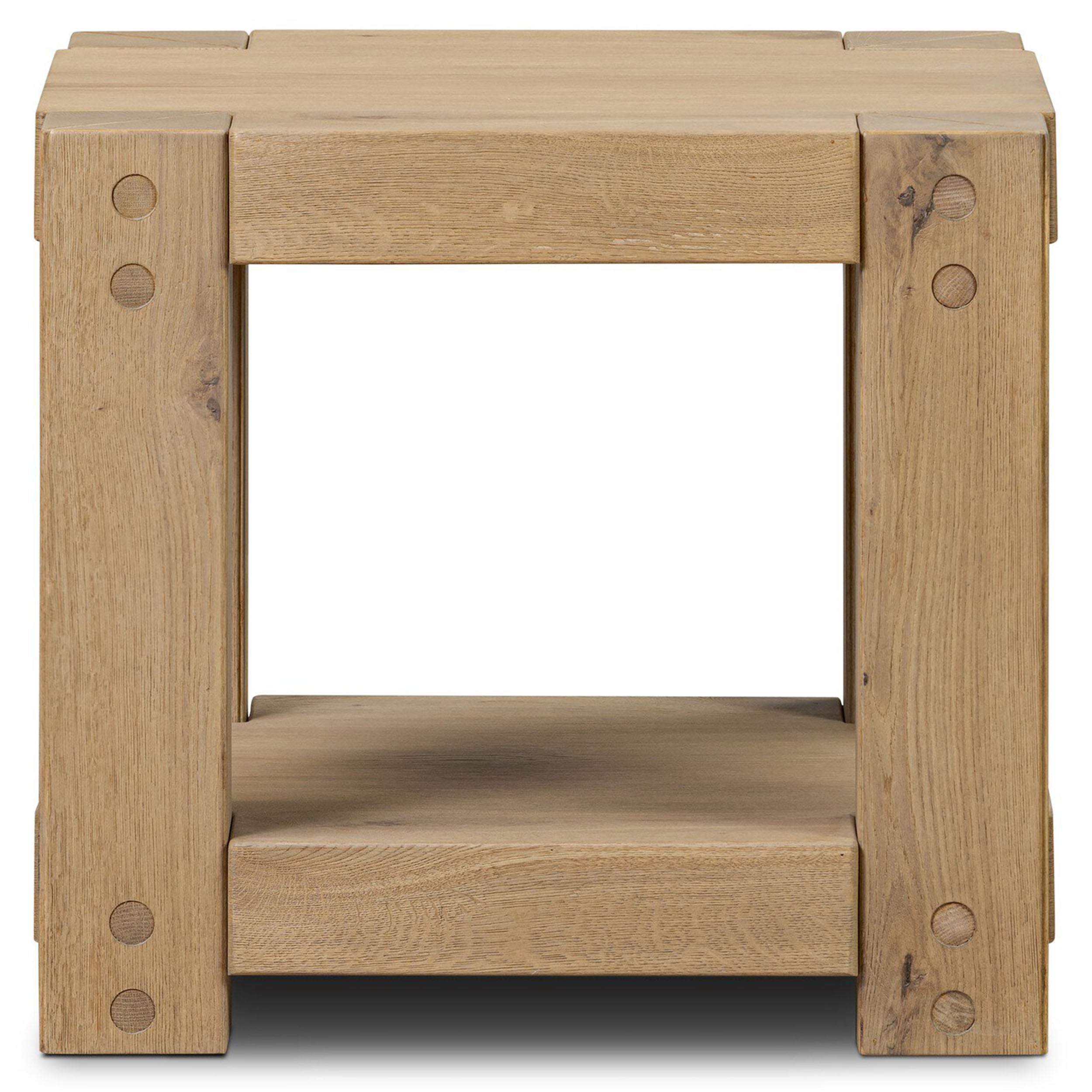 Emmer End Table, Aged Smoked Oak
