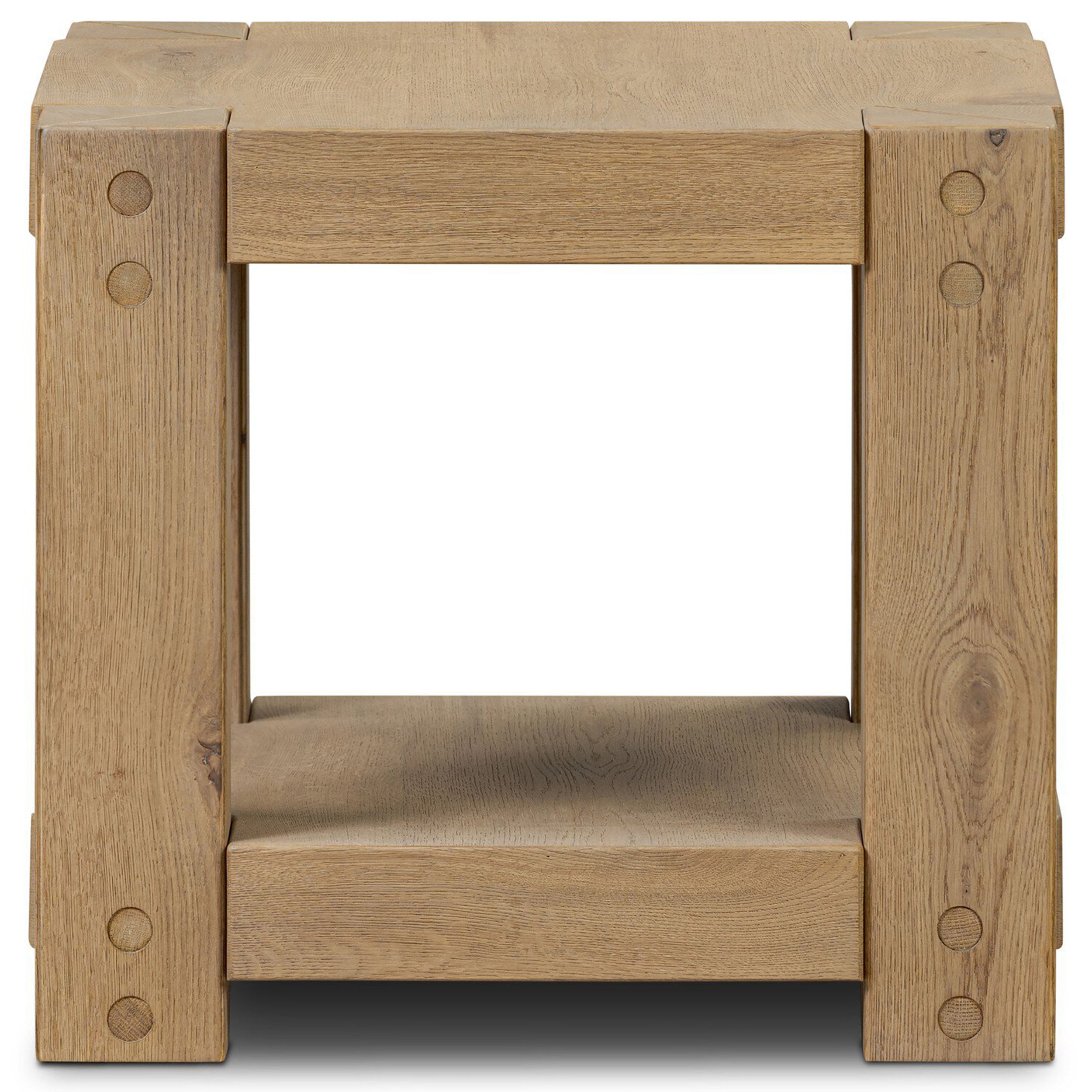 Emmer End Table, Aged Smoked Oak