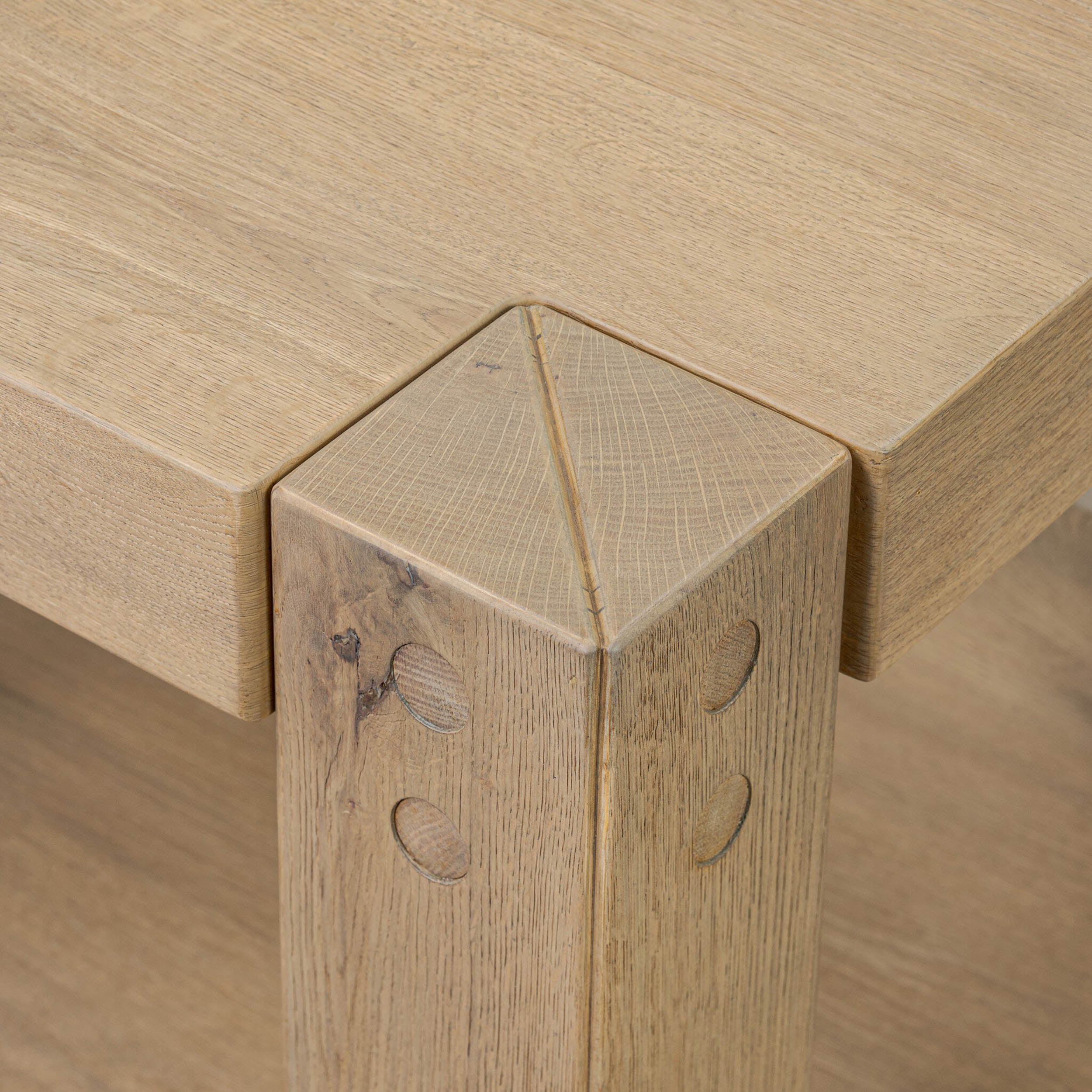 Emmer End Table, Aged Smoked Oak