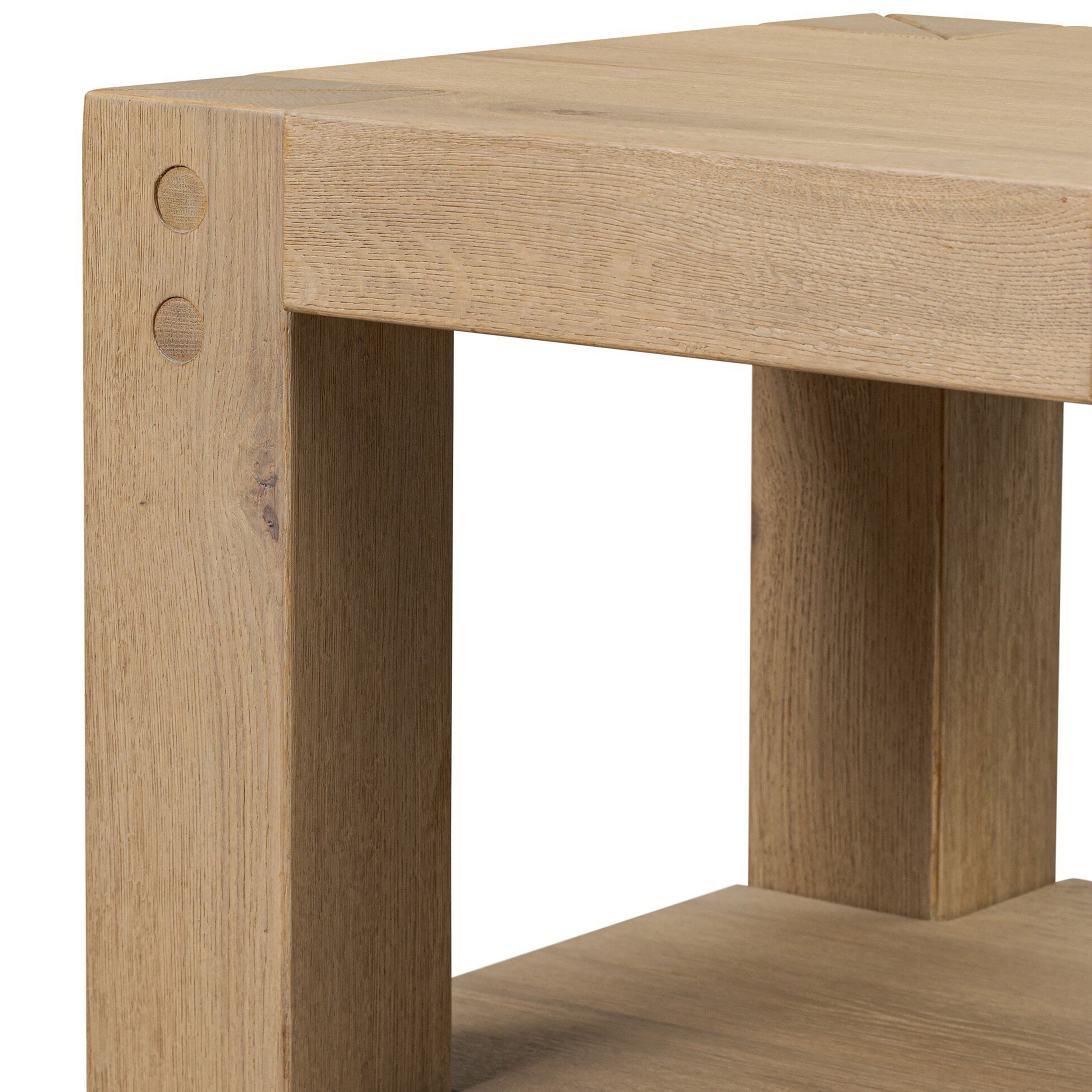 Emmer End Table, Aged Smoked Oak