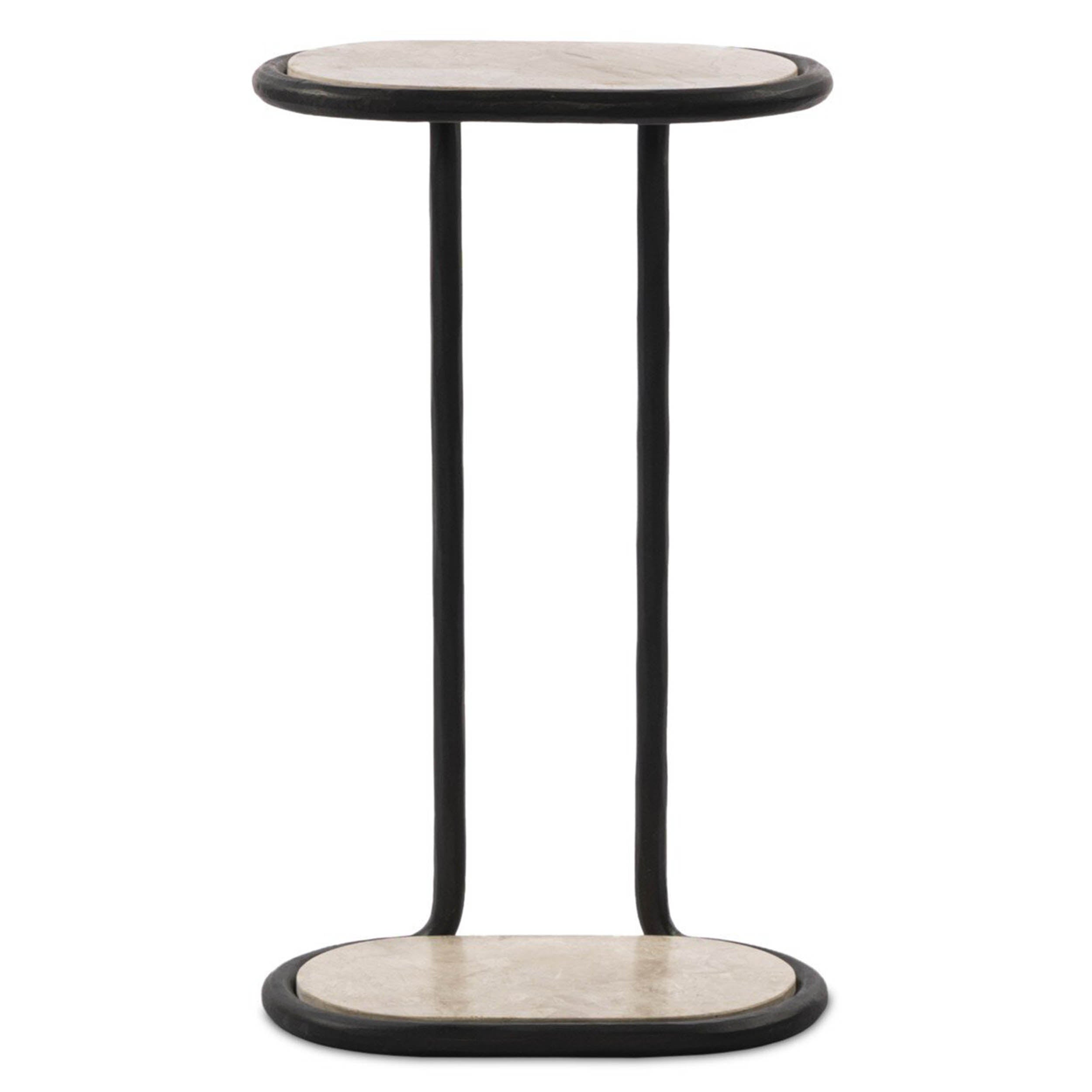 Niccola End Table, Hammered Gunmetal