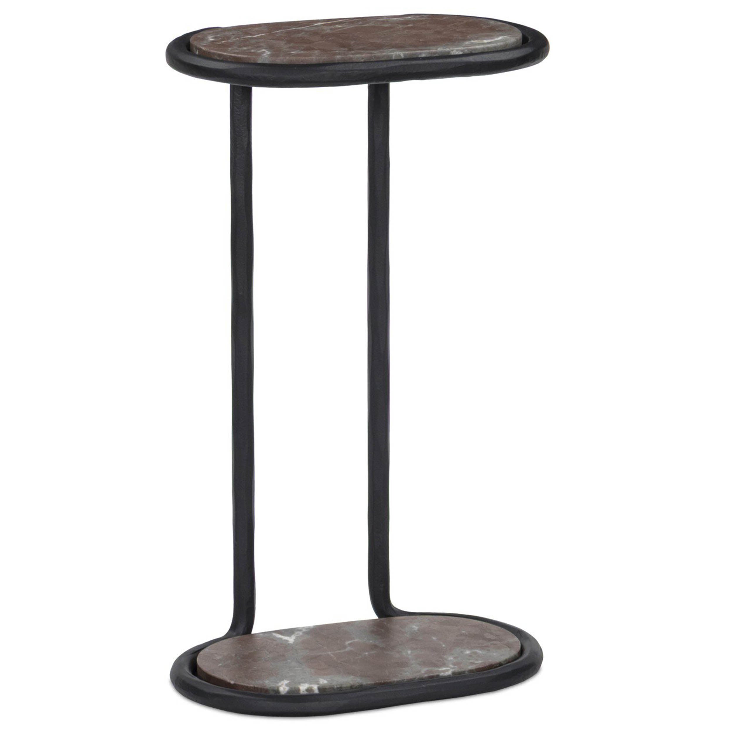 Niccola End Table, Hammered Gunmetal