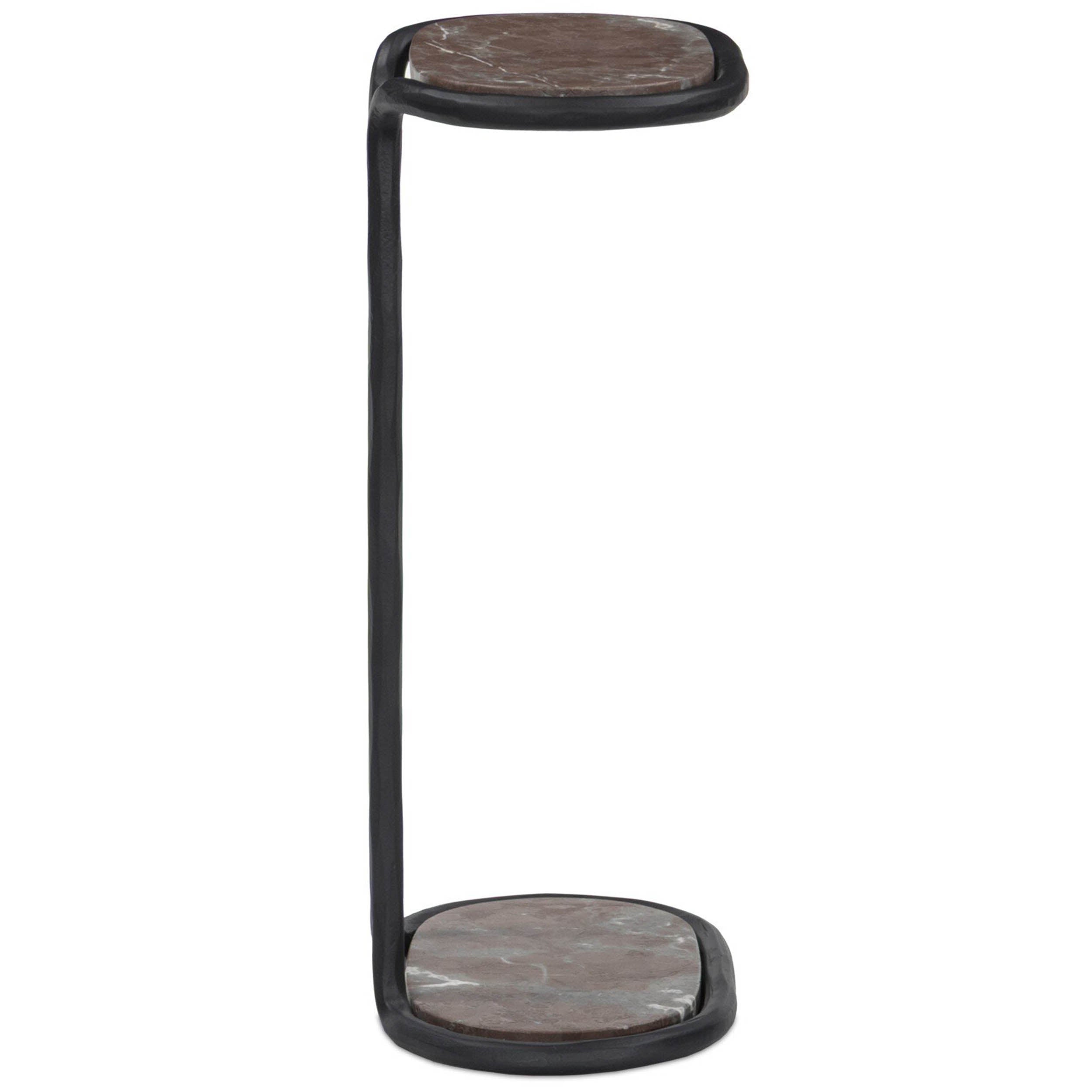 Niccola End Table, Hammered Gunmetal