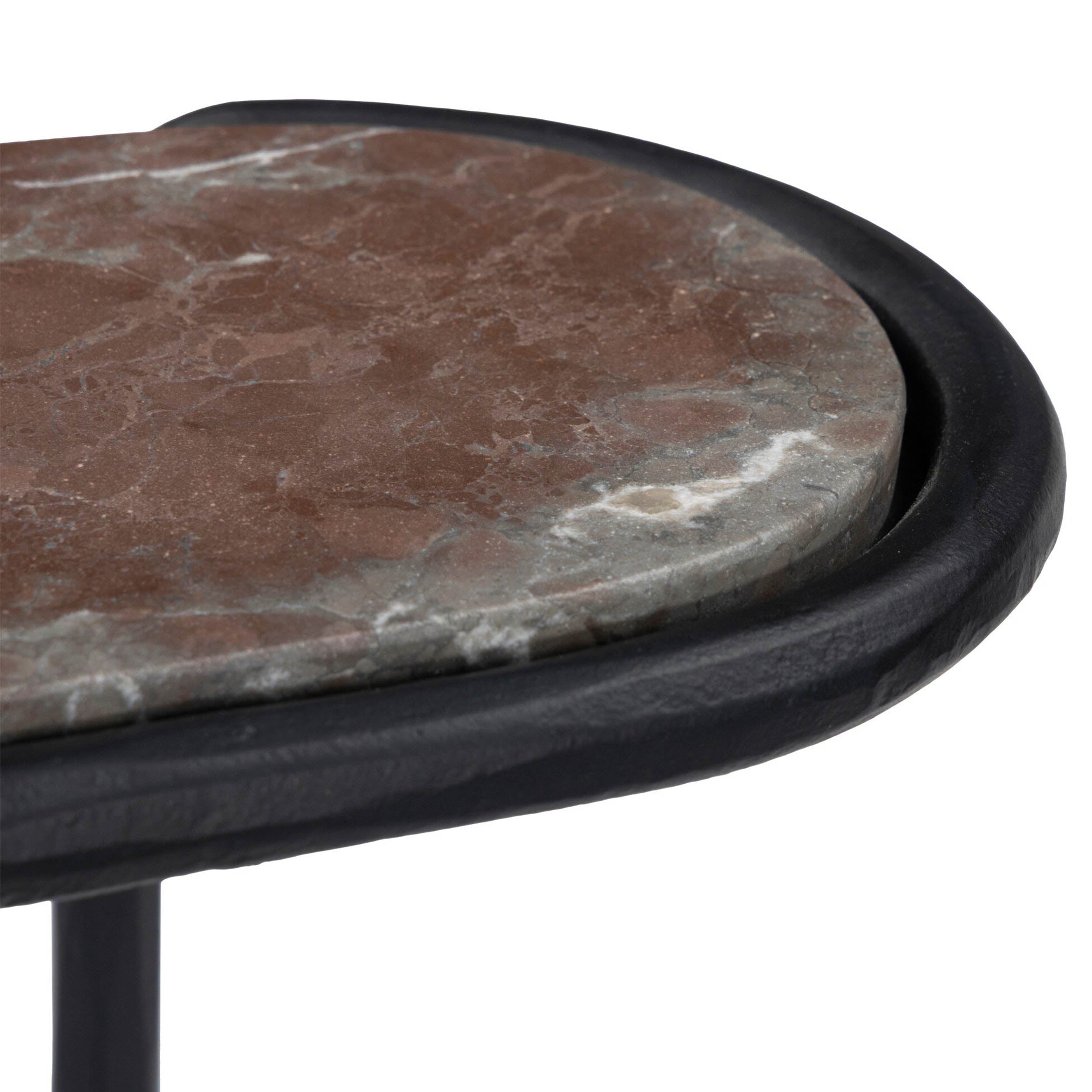 Niccola End Table, Hammered Gunmetal