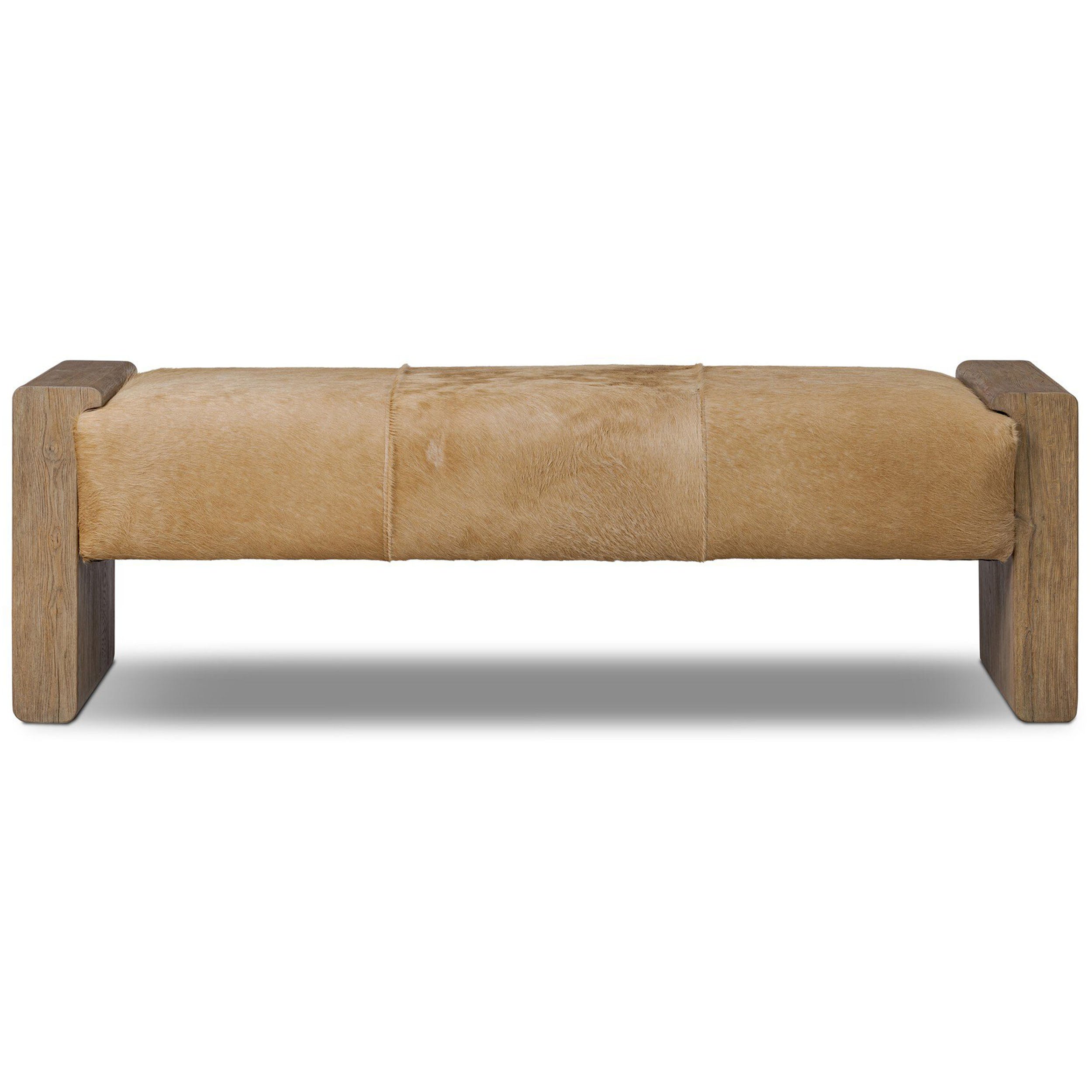 Knox Accent Bench, Light Hair on Hide