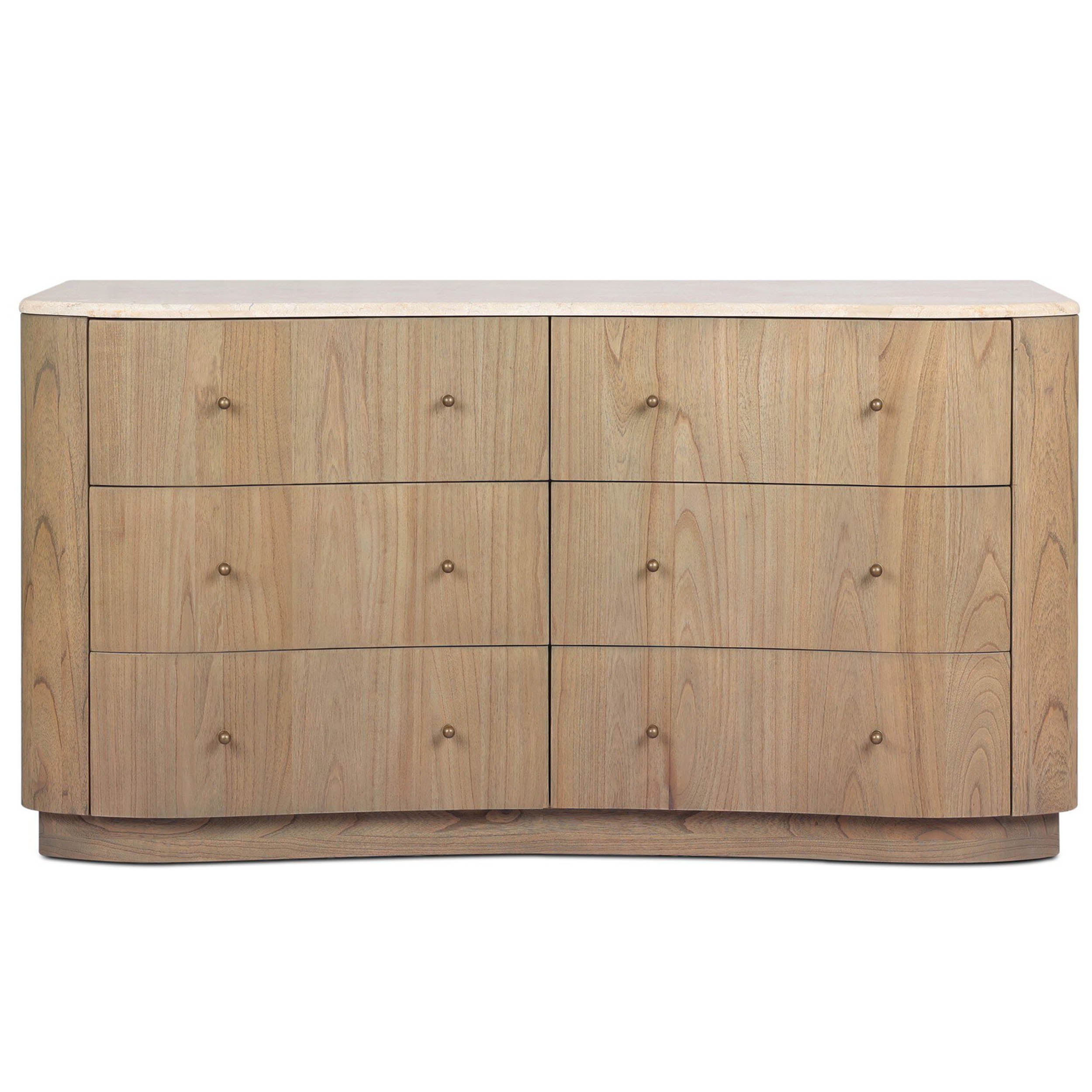 Boa 6 Drawer Dresser, Sandy Mindi Veneer