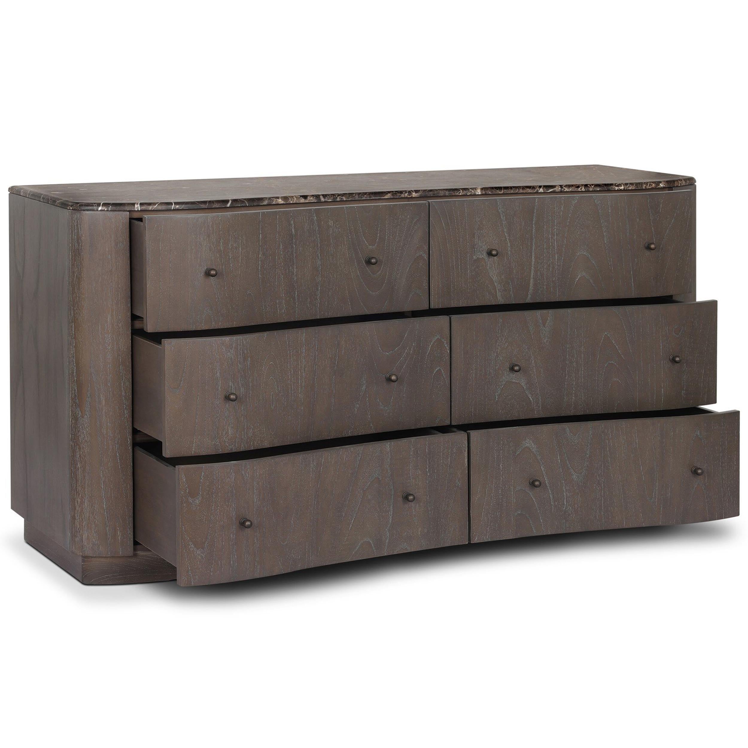 Boa 6 Drawer Dresser, Espresso Mindi Veneer