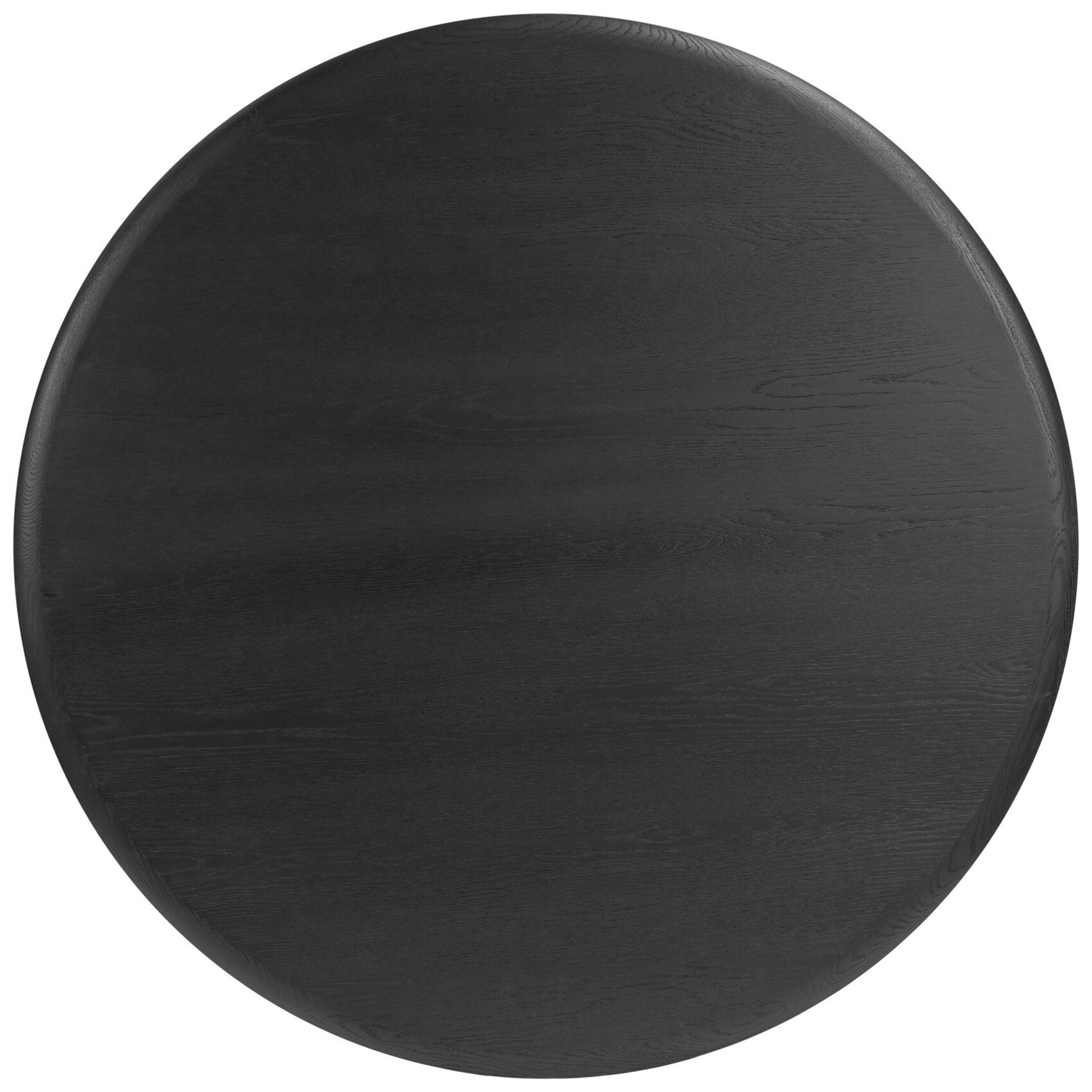 Rosenell Round Coffee Table, Black Oak Veneer