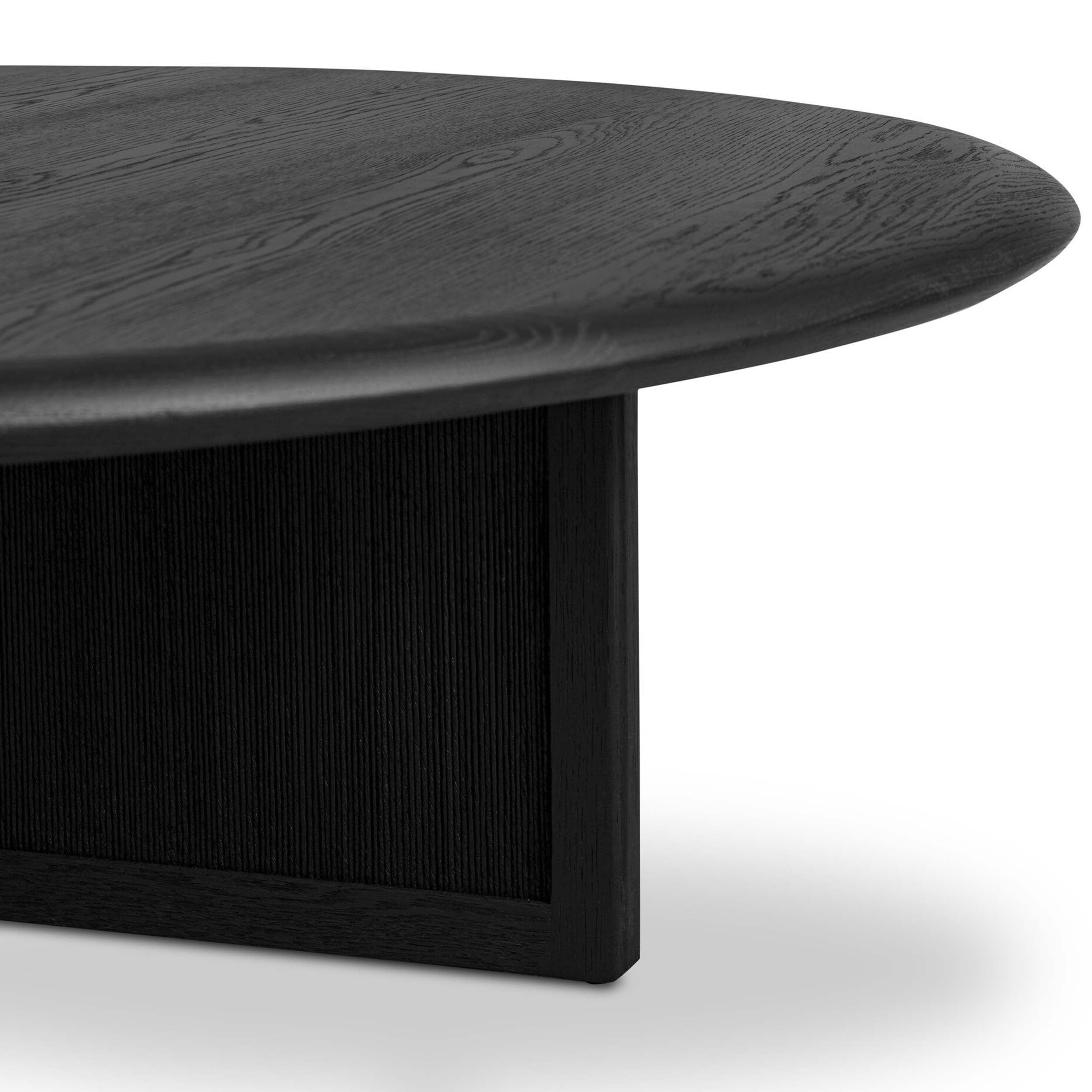 Rosenell Round Coffee Table, Black Oak Veneer