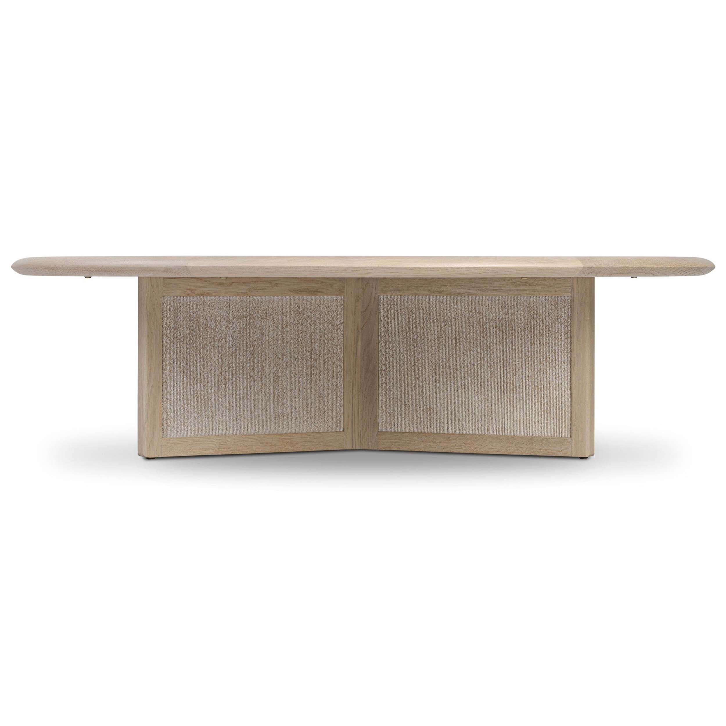 Rosenell Round Coffee Table, Natural Oak Veneer