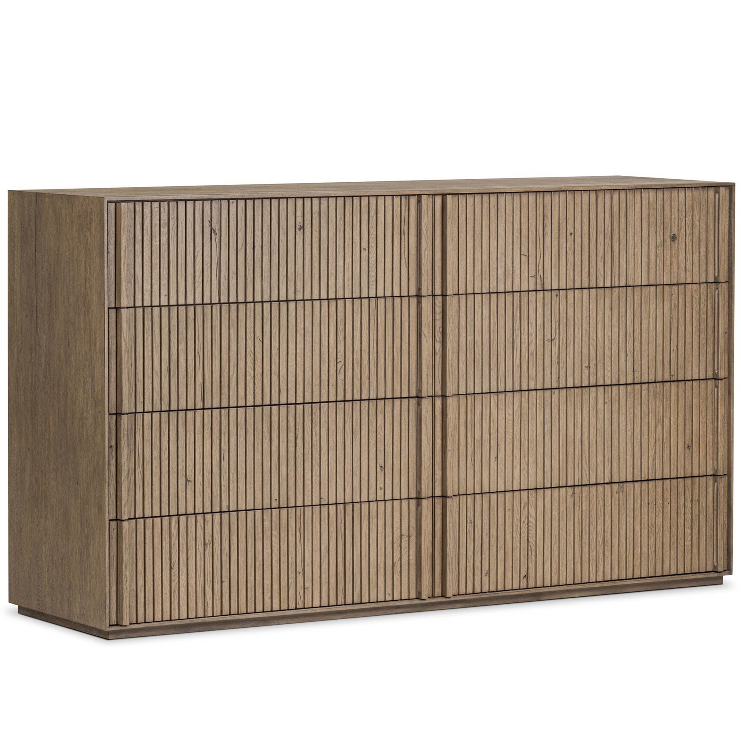Leo 8 Drawer Dresser, Rustic Grey