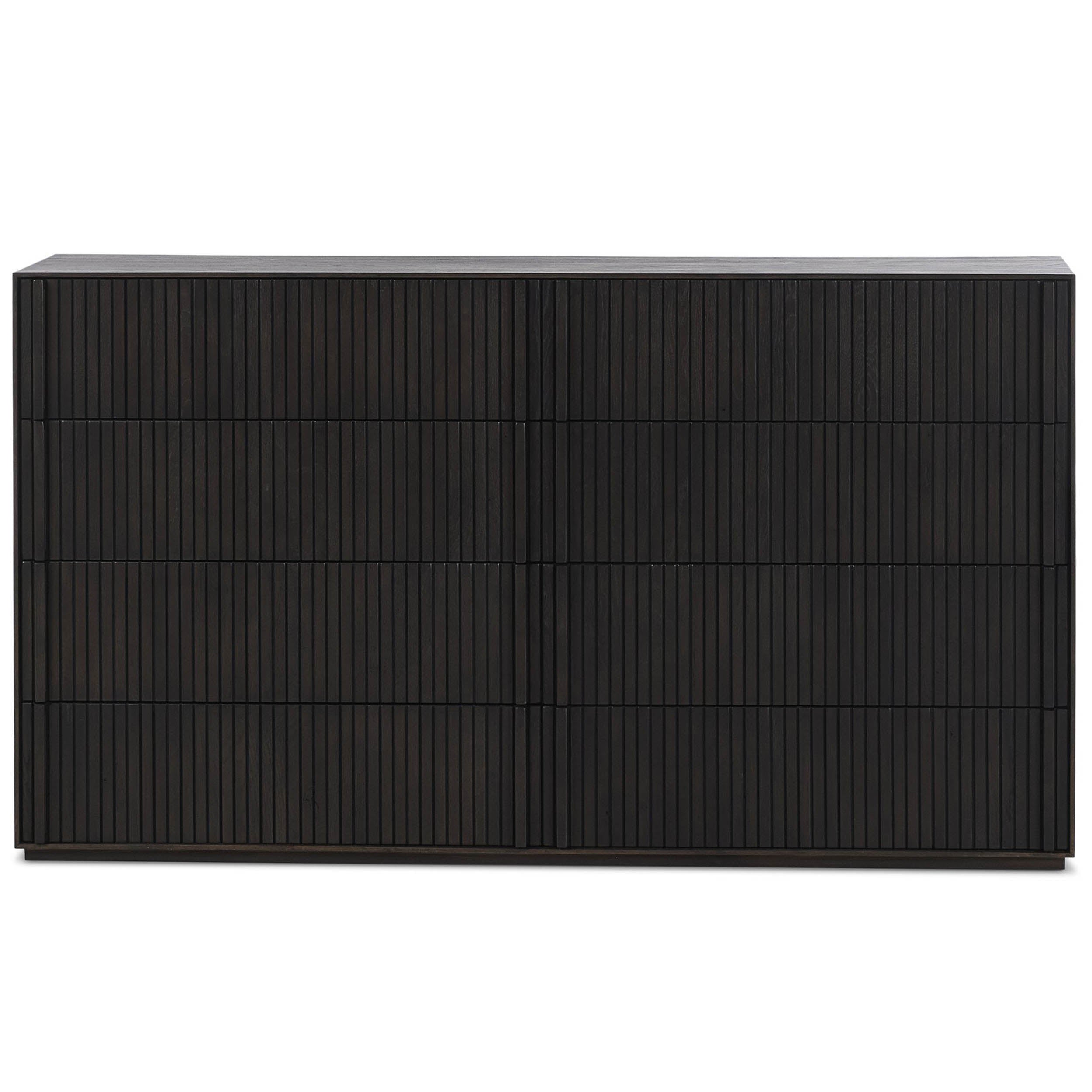 Leo 8 Drawer Dresser, Smoked Black