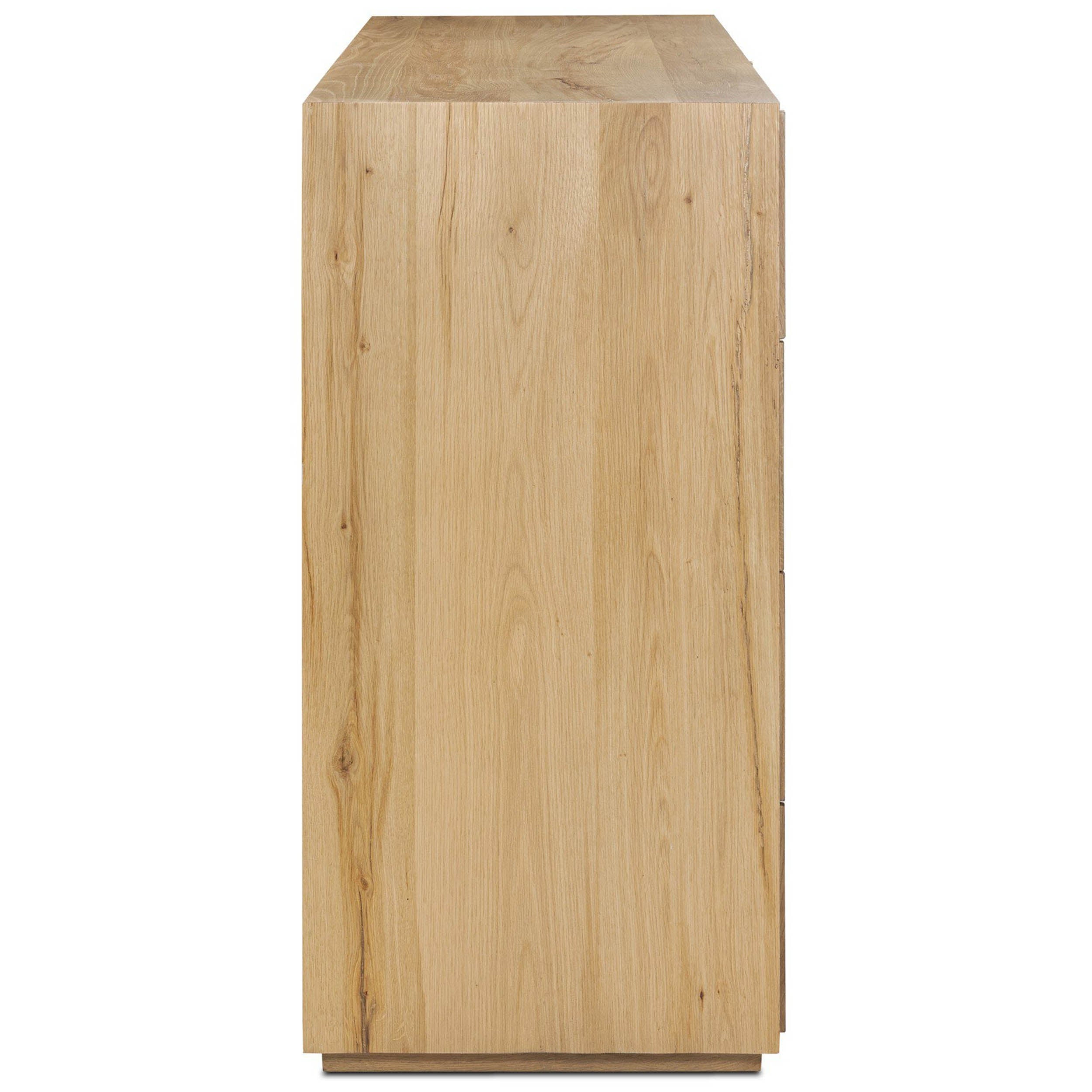 Leo 8 Drawer Dresser, Rustic Light Natural Oak