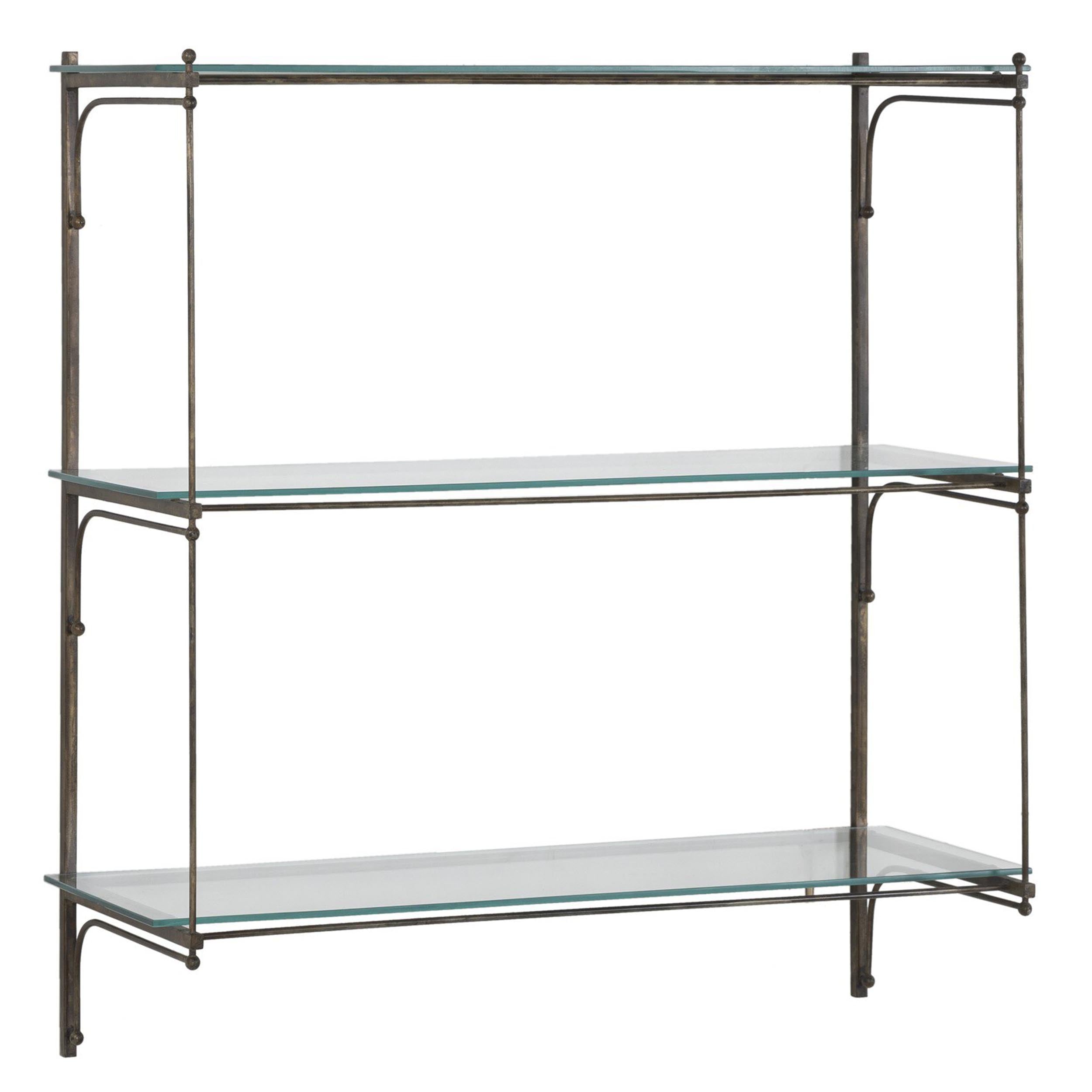 Romilly Shelves, Brushed Iron