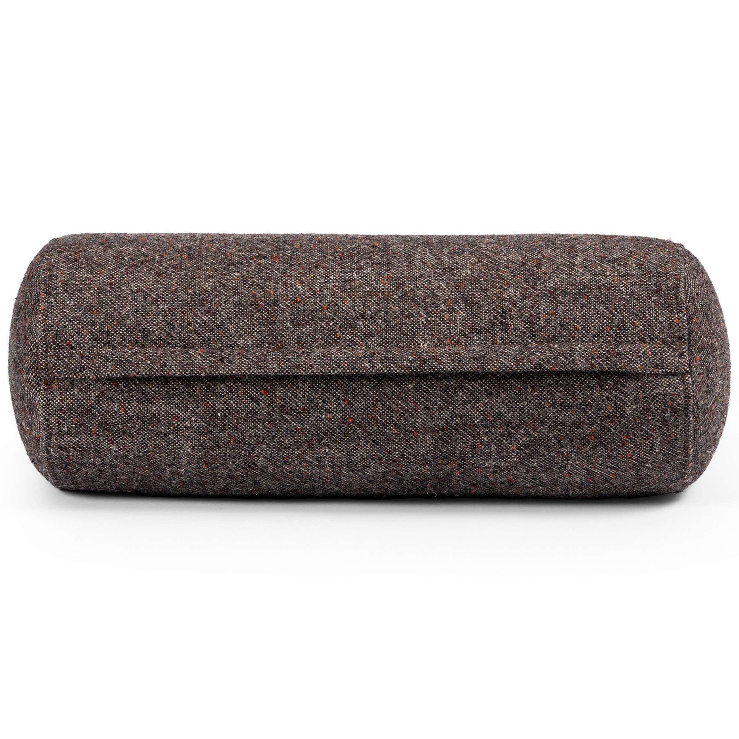 Stonewash Linen Bolster Pillow, Hasselt Ebony