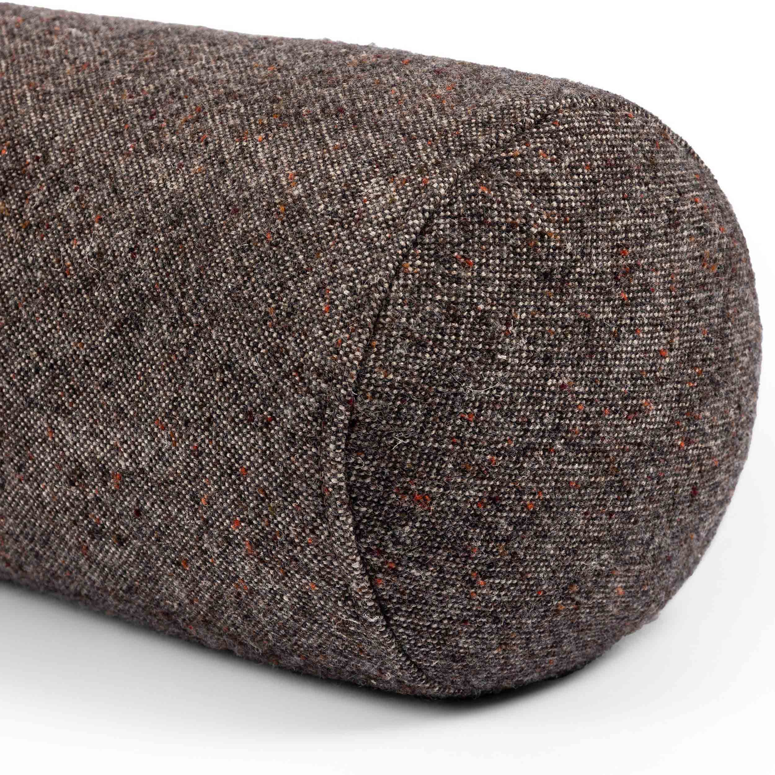 Stonewash Linen Bolster Pillow, Hasselt Ebony