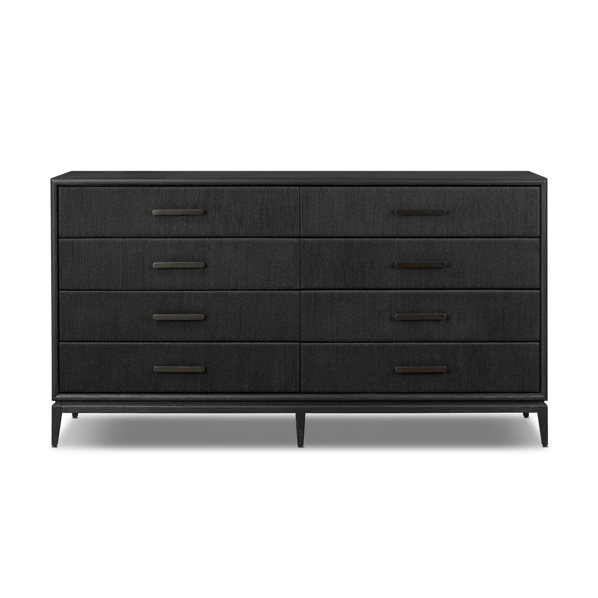 Rosenell 8 Drawer Dresser, Black Paper Cord