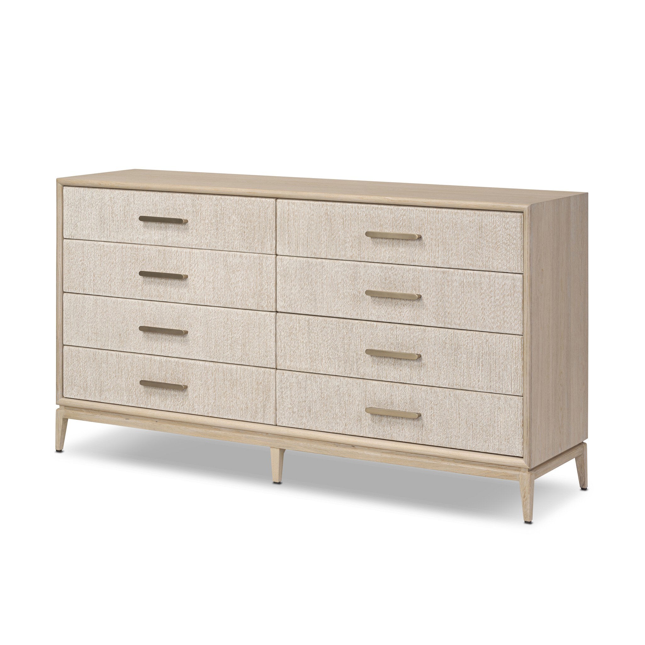 Rosenell 8 Drawer Dresser, Natural Paper Cord