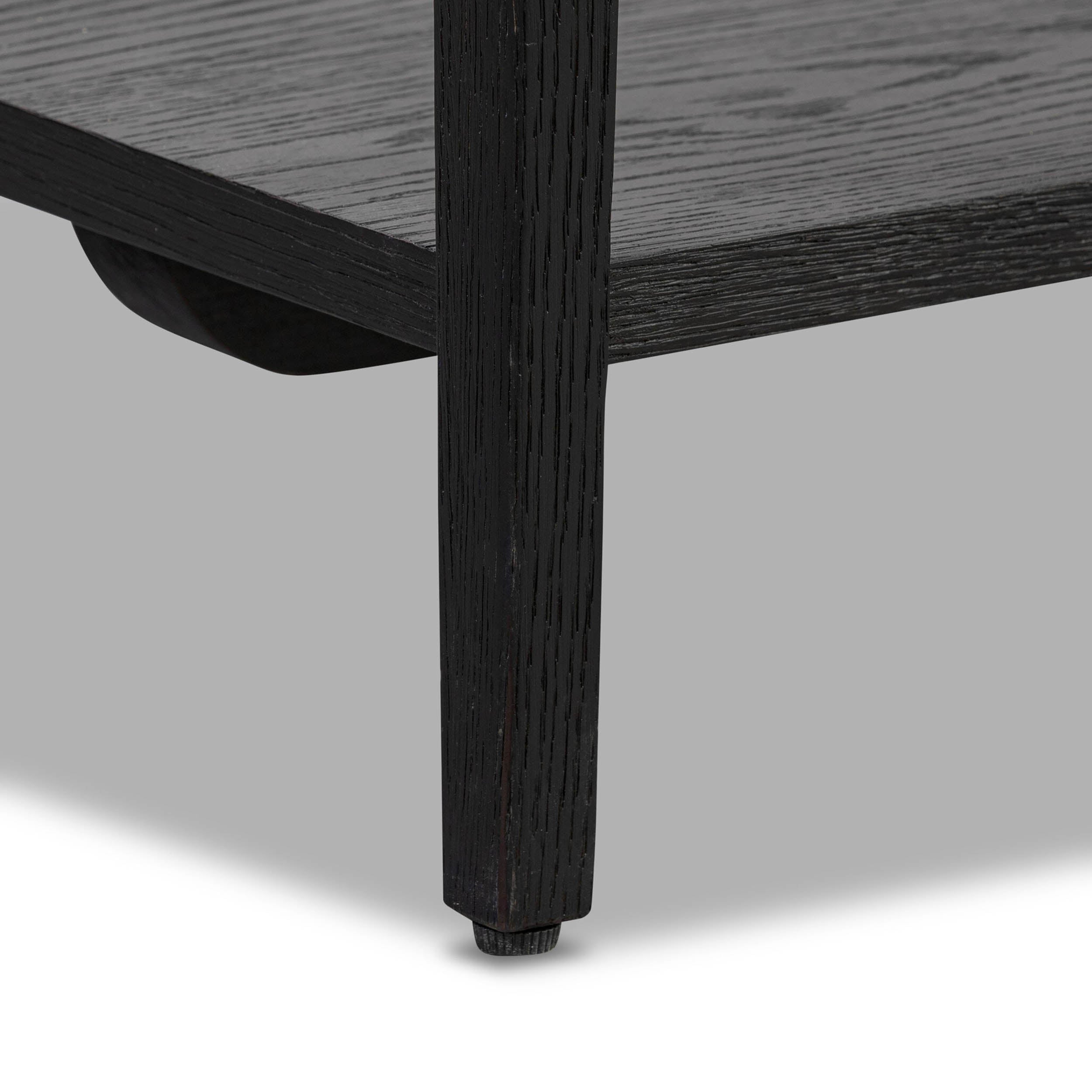 Rosenell Console Table - 78", Black Oak Solid
