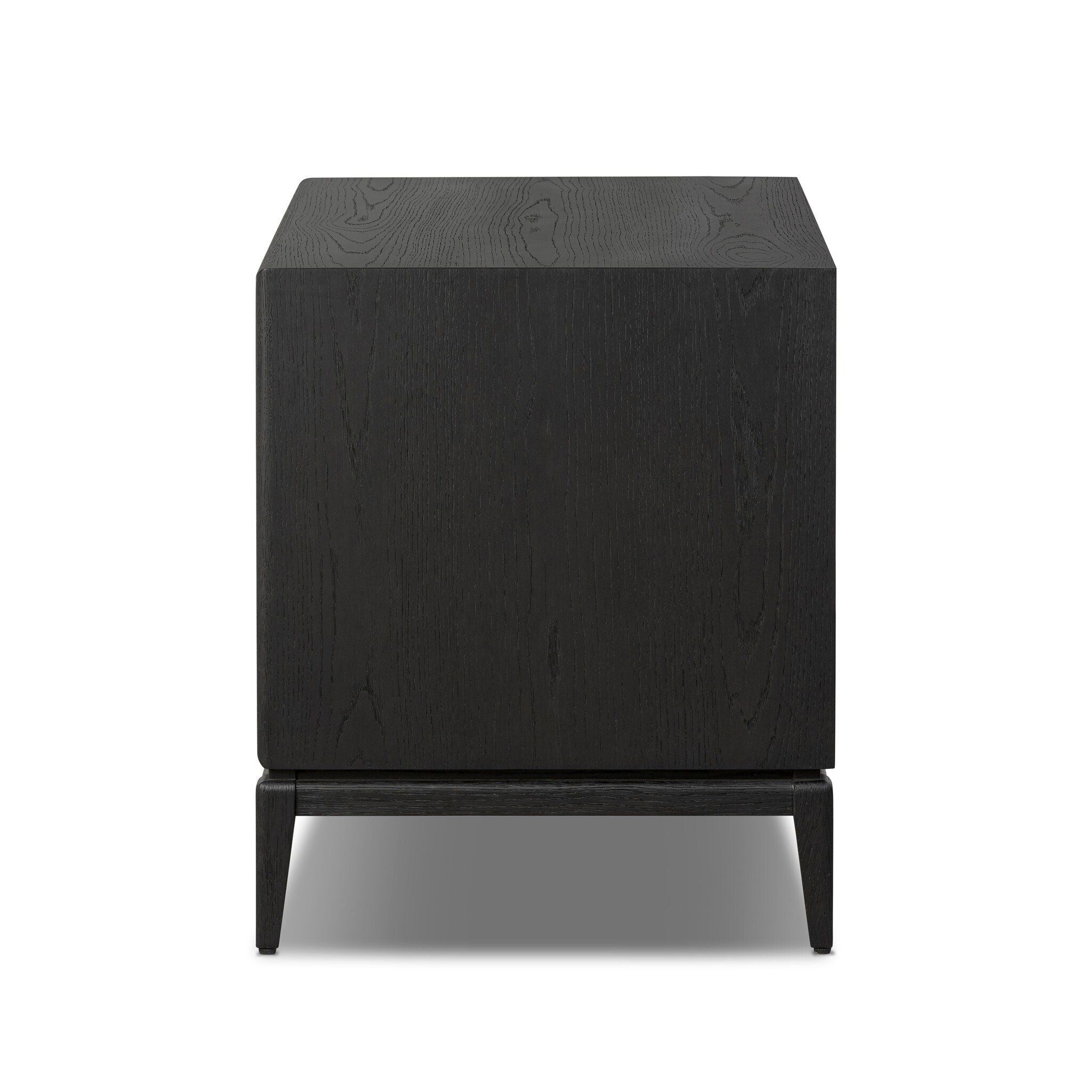 Rosenell Open Nightstand, Black Oak Veneer