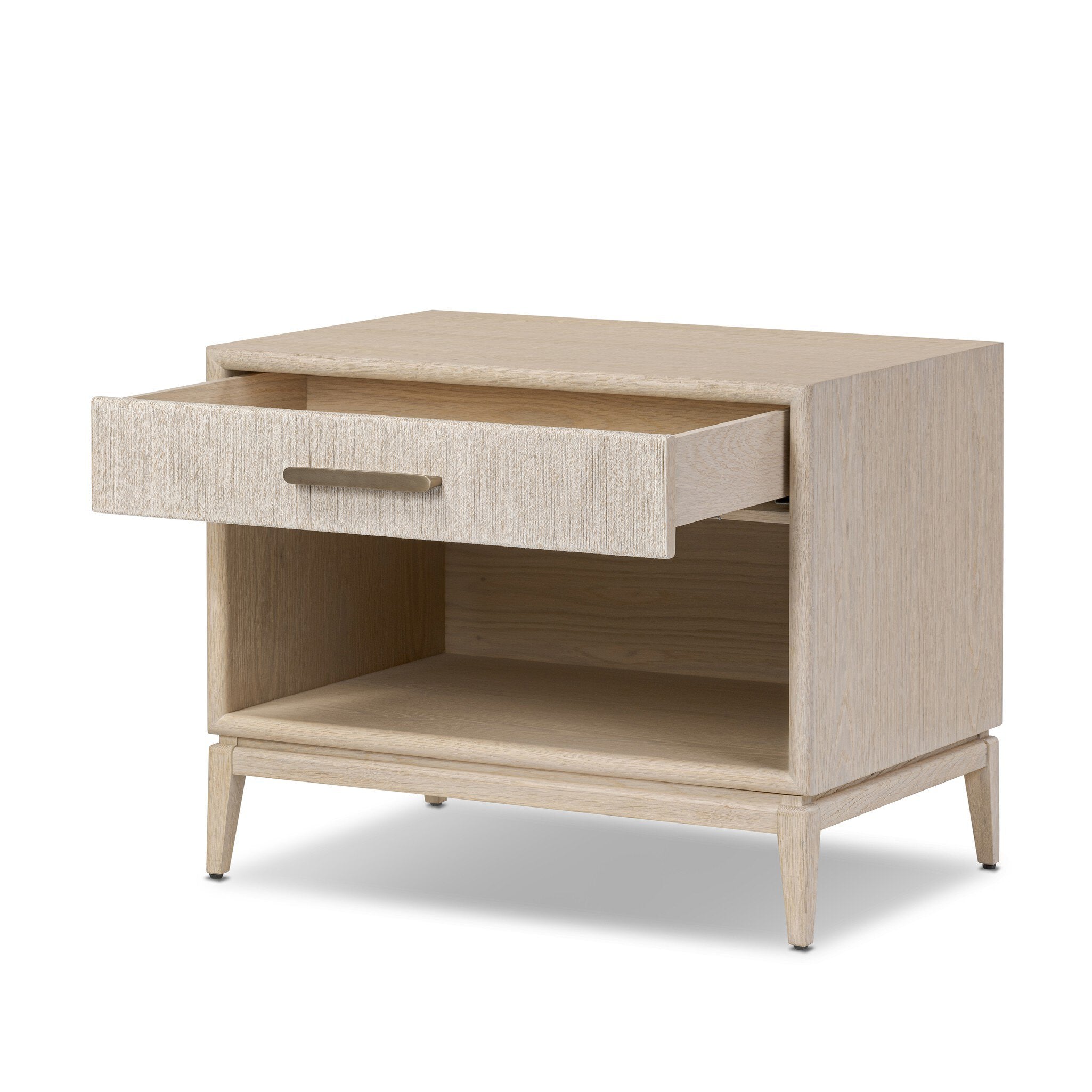 Rosenell Open Nightstand, Natural Oak Veneer
