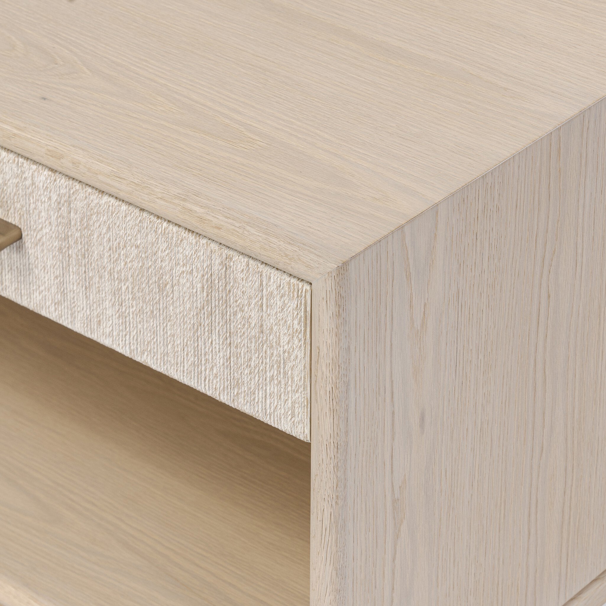 Rosenell Open Nightstand, Natural Oak Veneer