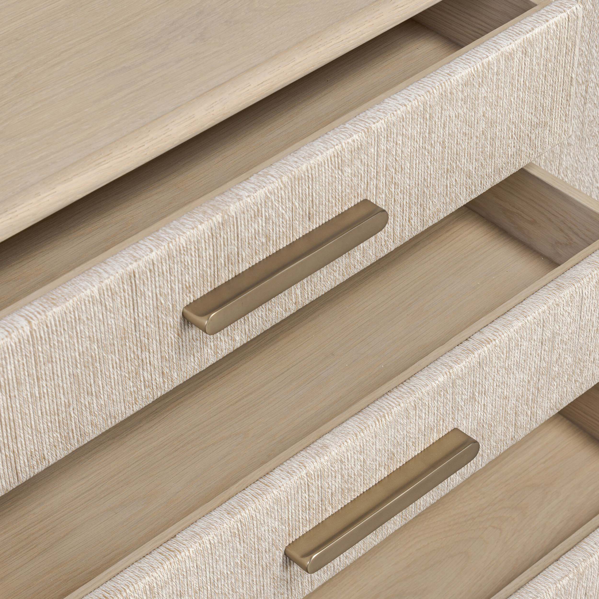 Rosenell Media Console, Natural Paper Cord