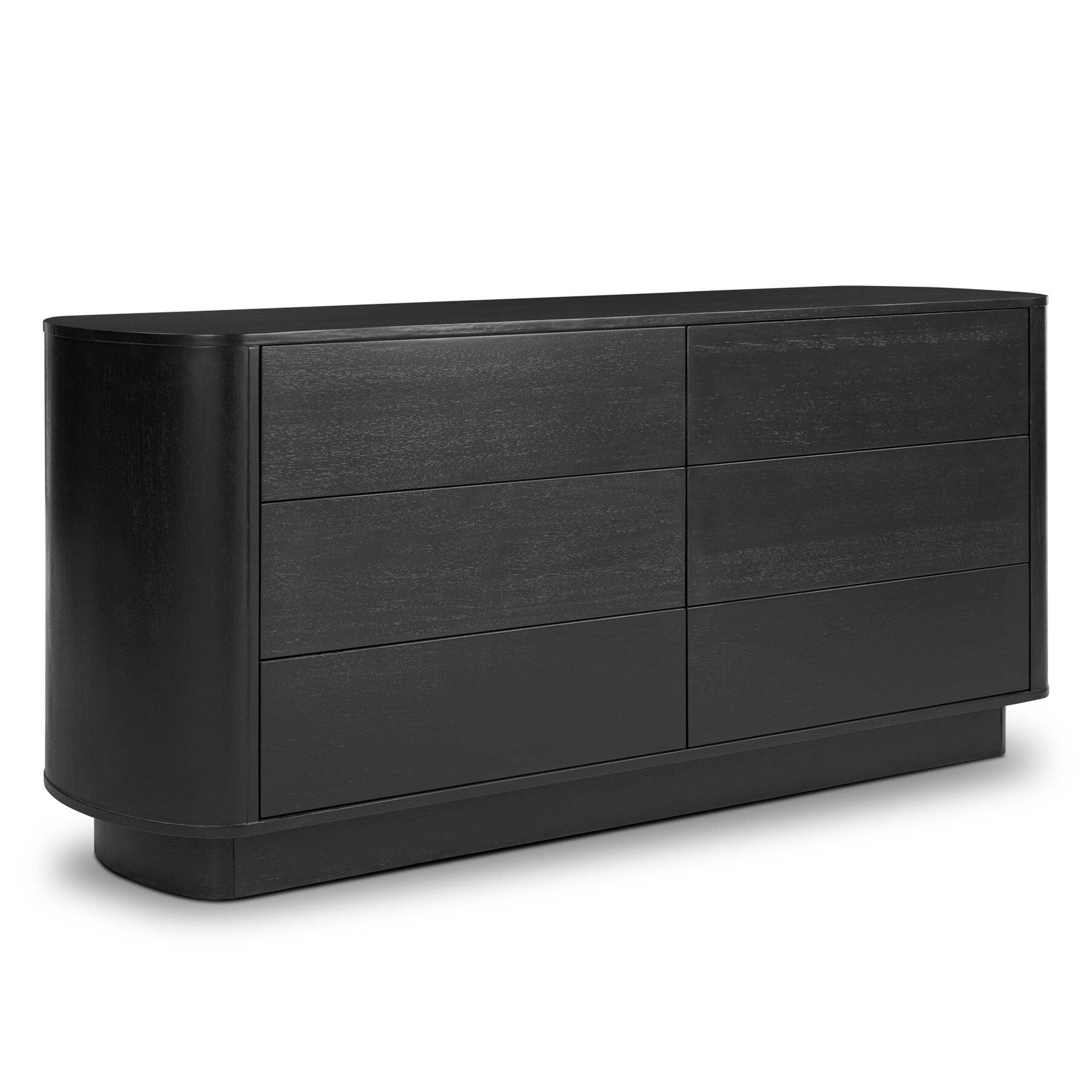 Paden 6 Drawer Dresser, Aged Black Acacia