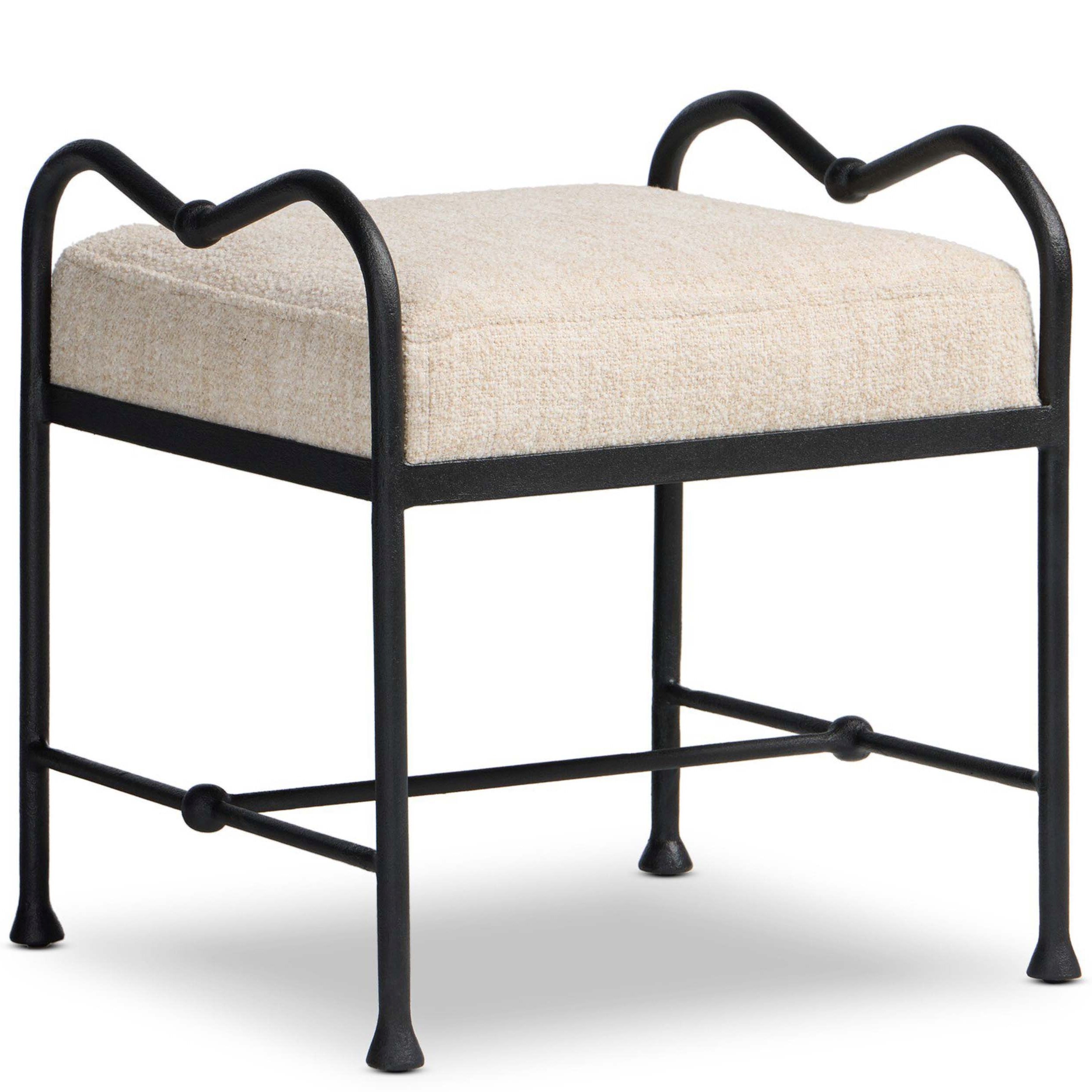 Leona Accent Stool, Yuma Cream