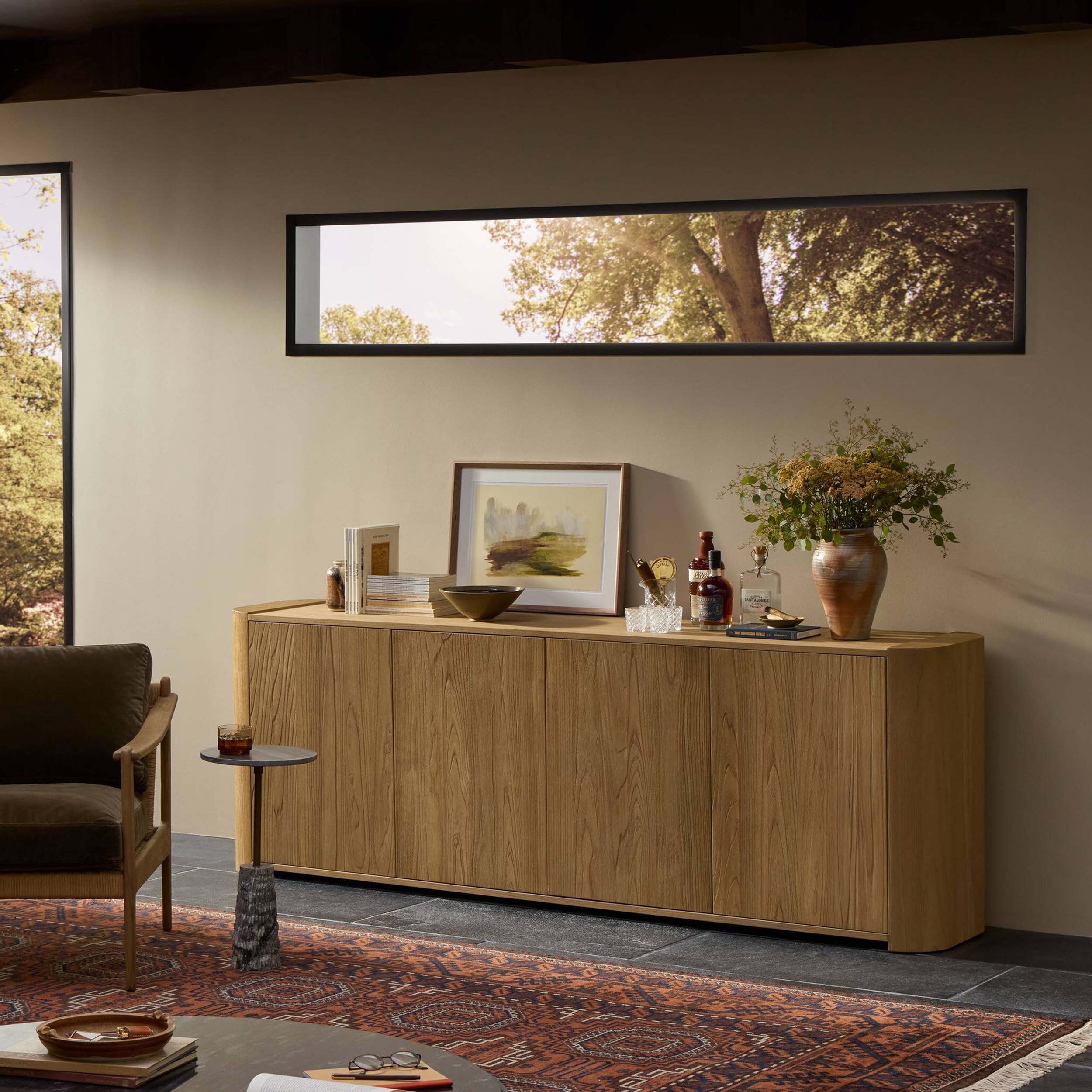 Radius Sideboard, Light Blonde Sungkai Veneer