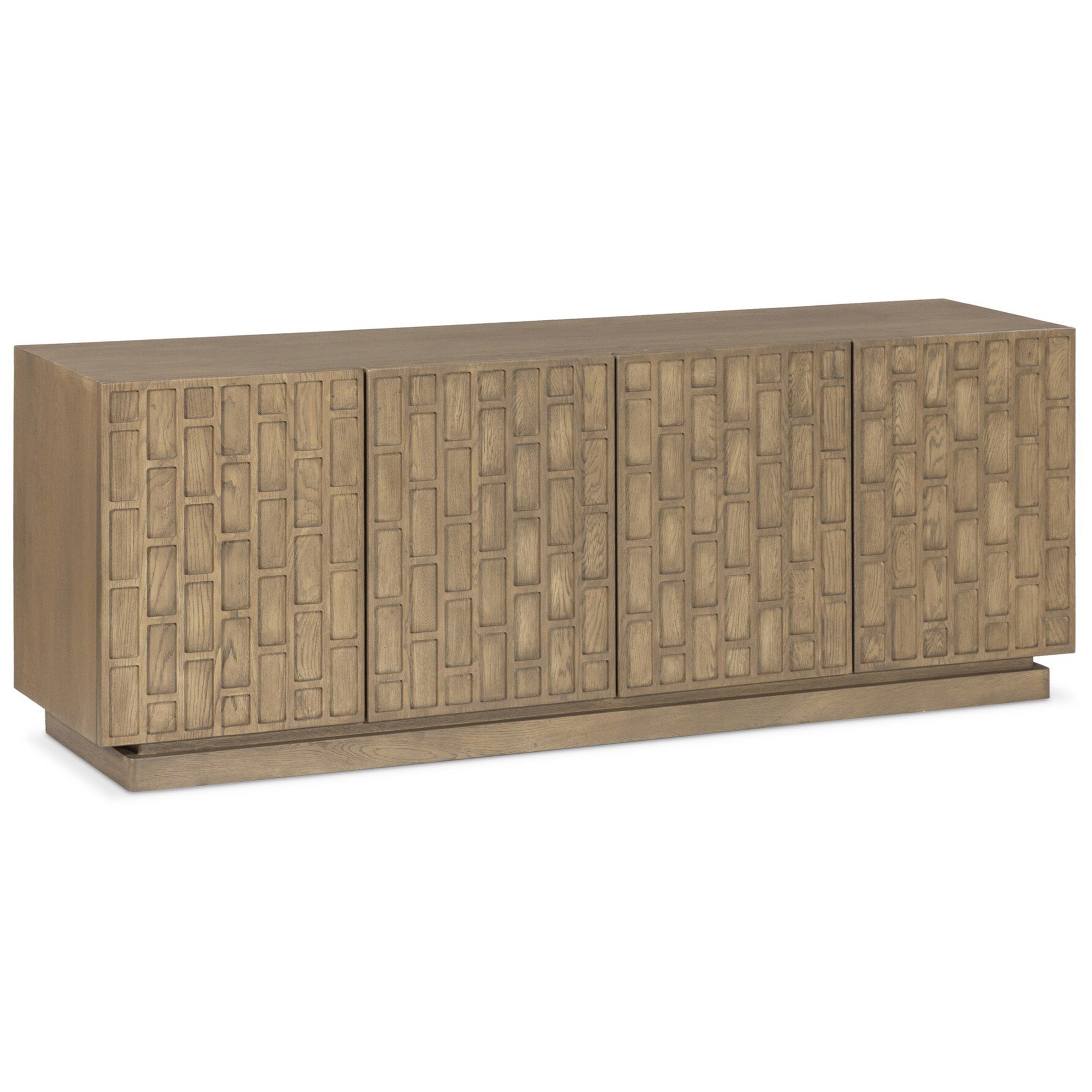 Asbury Media Console, Light Wash Oak
